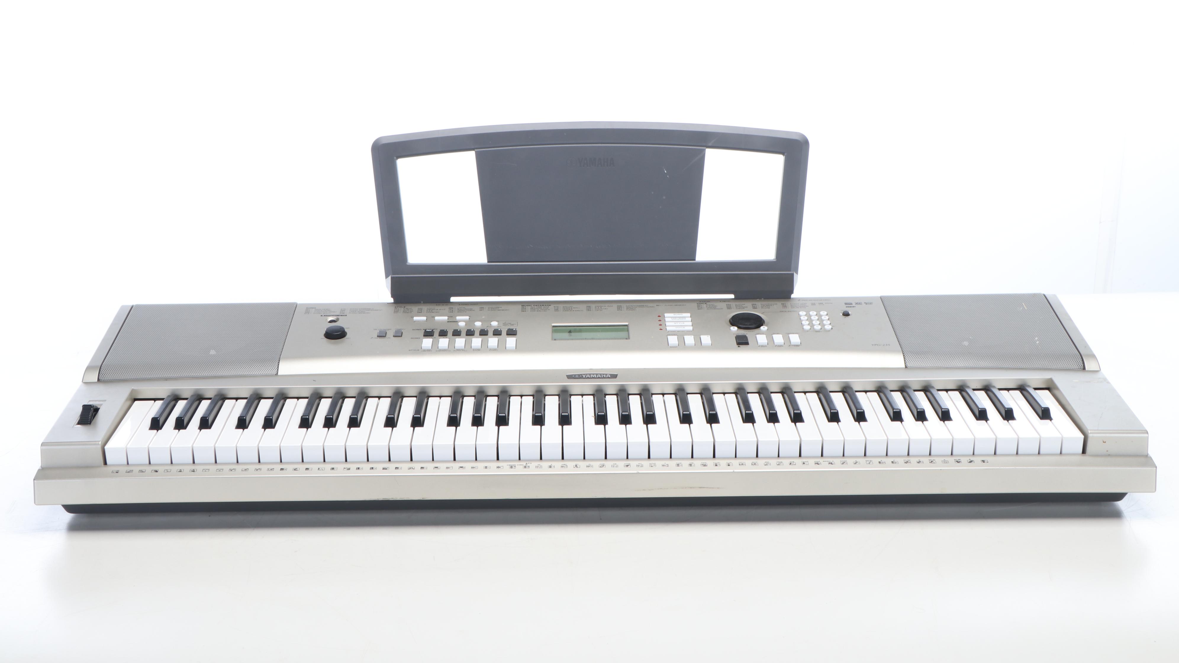 Yamaha YPG235 Key Portable Grand Piano Keyboard with Metal Stand
