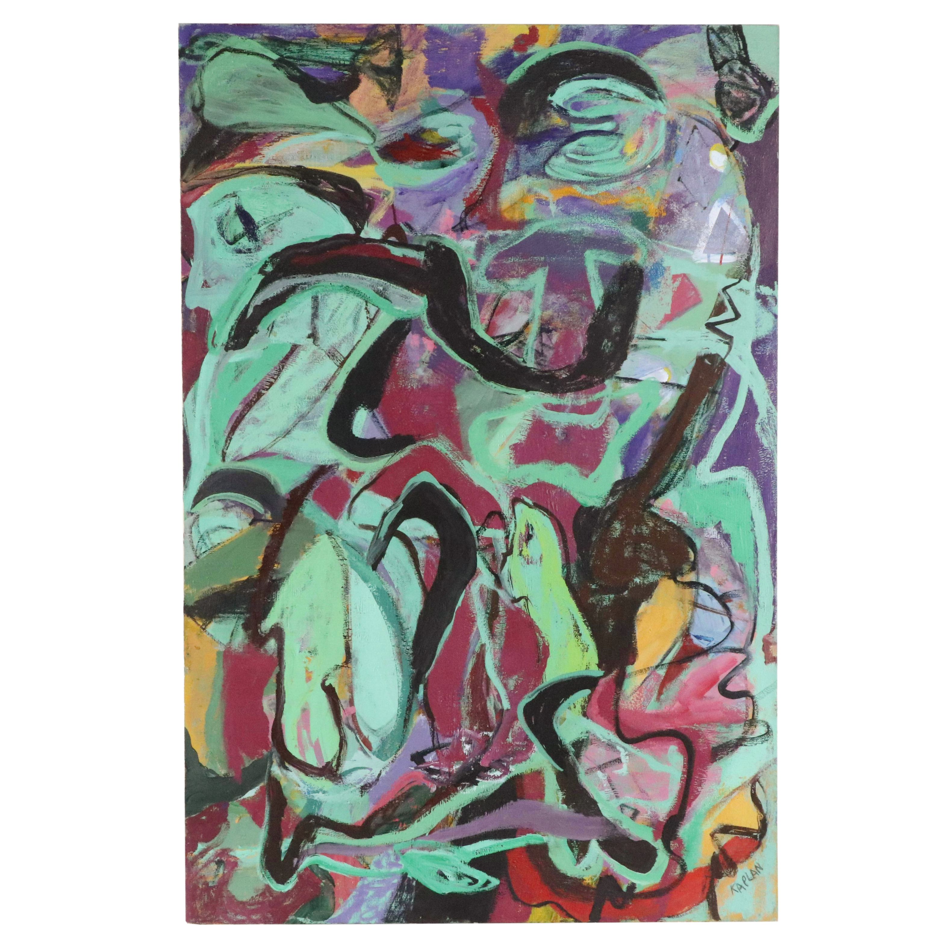 Zena Kaplan Large-Scale Abstract Acrylic Painting