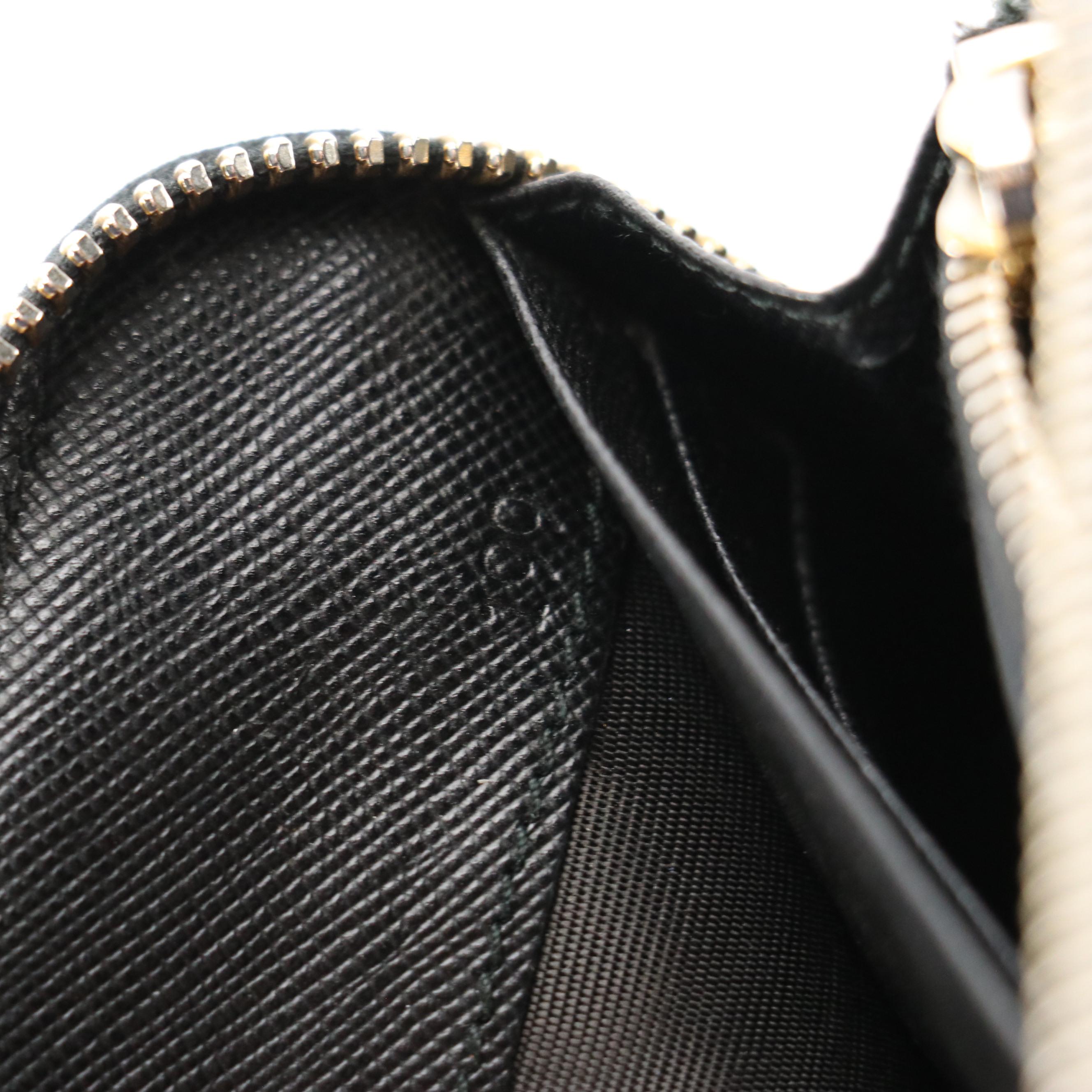 Prada Zip-Around Long Wallet in Black Saffiano Leather