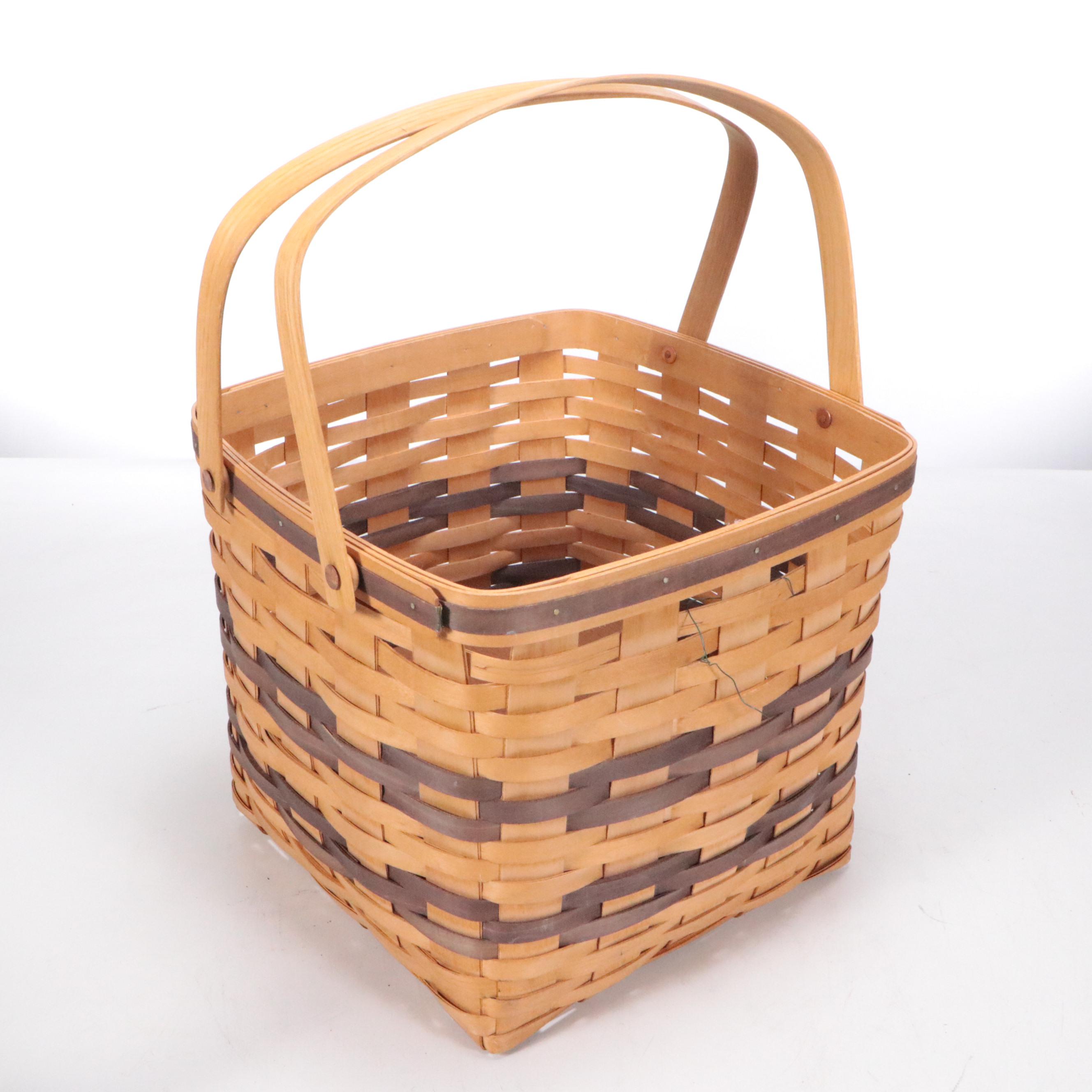 Longaberger and Royce Craft Woven Wooden Baskets, Late 20th Century