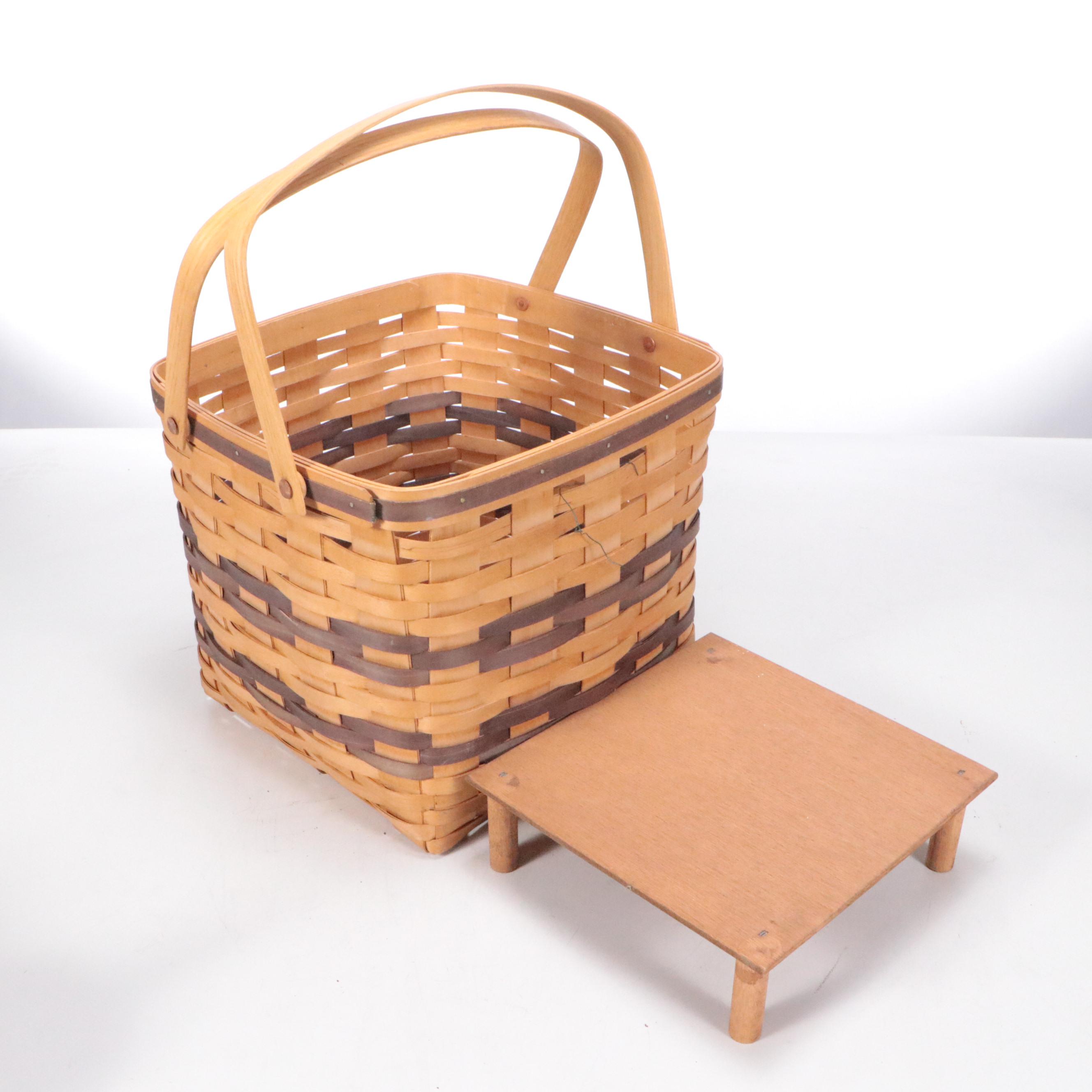 Longaberger and Royce Craft Woven Wooden Baskets, Late 20th Century