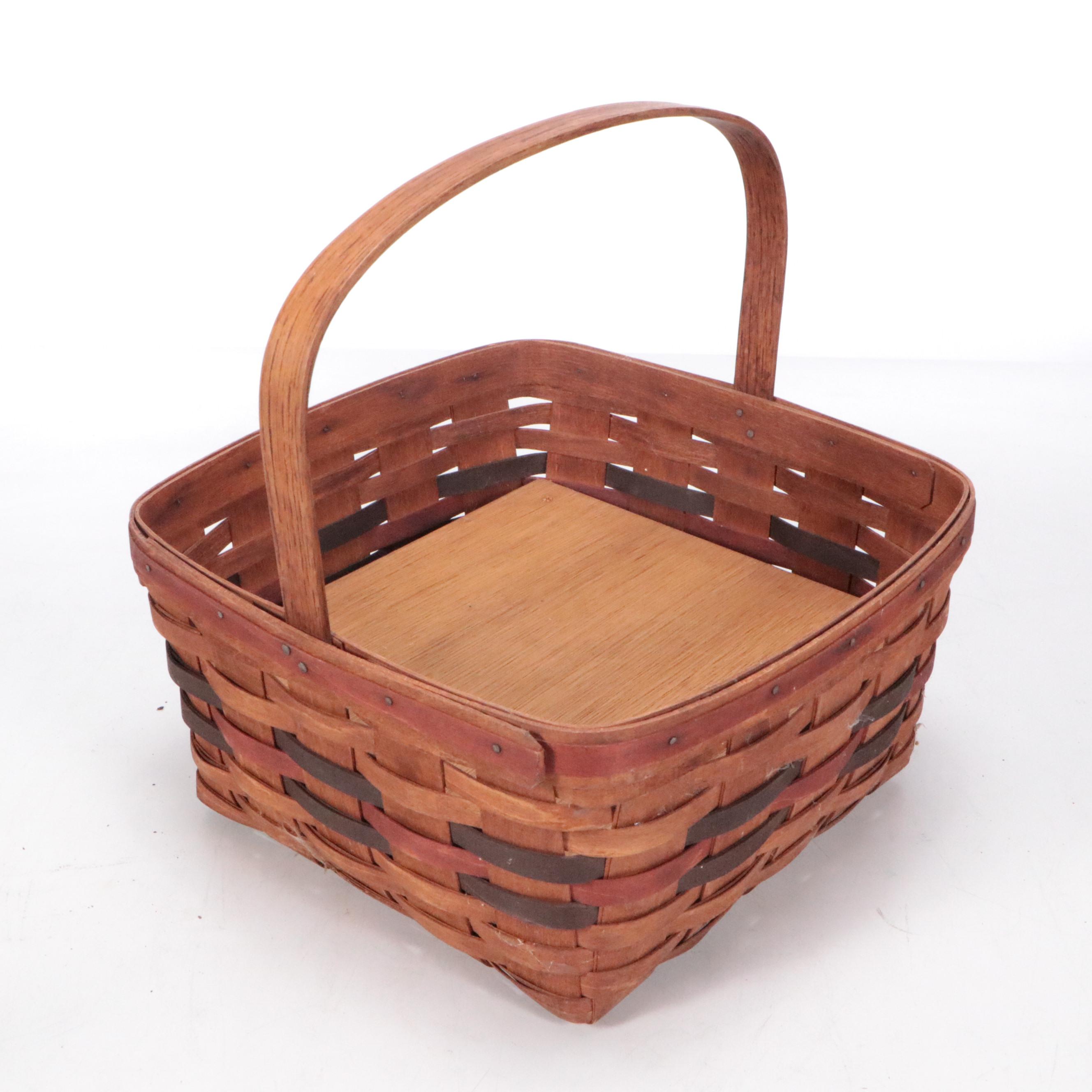 Longaberger and Royce Craft Woven Wooden Baskets, Late 20th Century