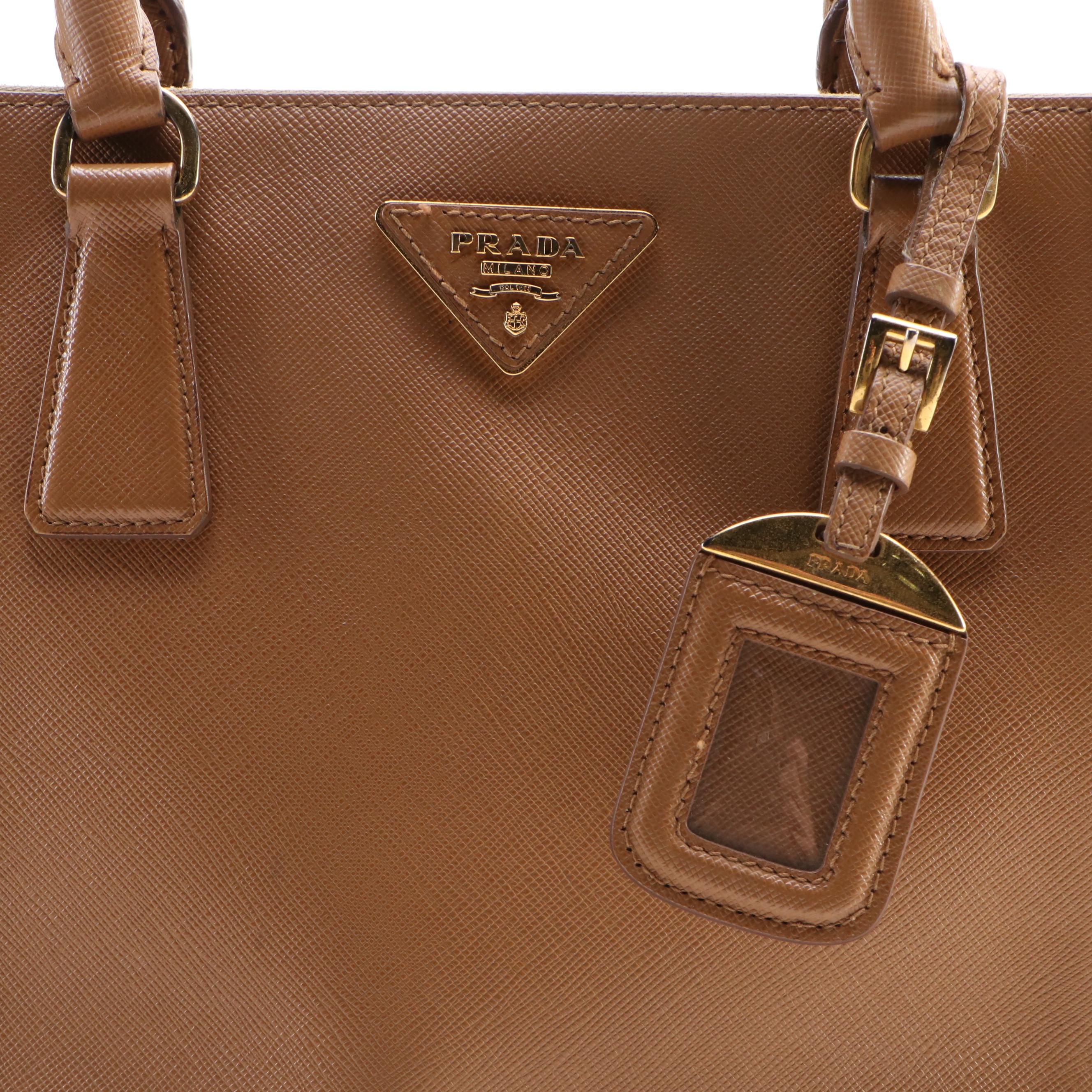 Prada 2Way Galleria Tote in Bicolor Saffiano Leather