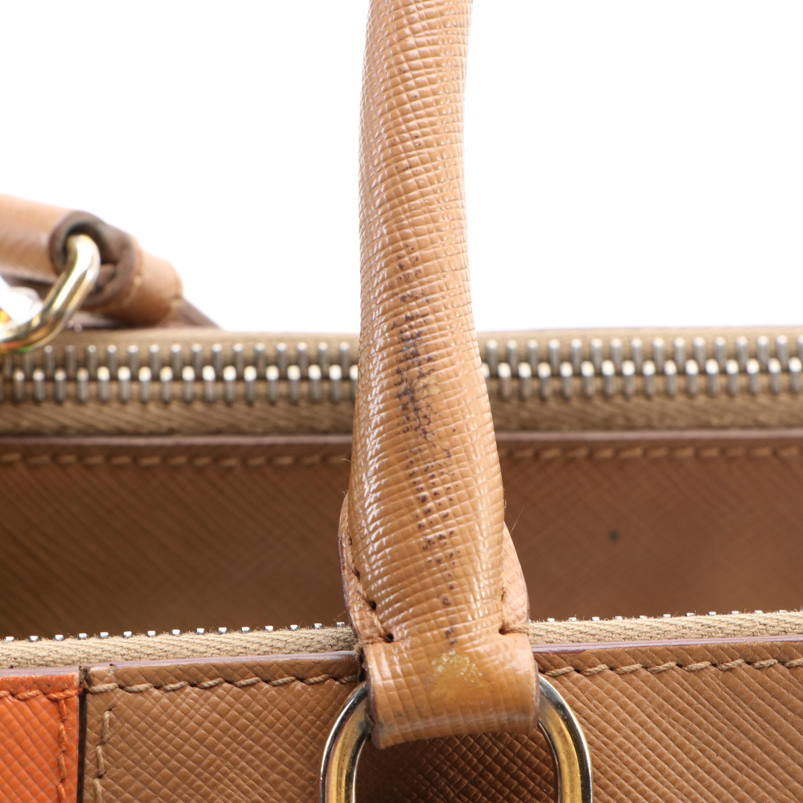 Prada 2Way Galleria Tote in Bicolor Saffiano Leather