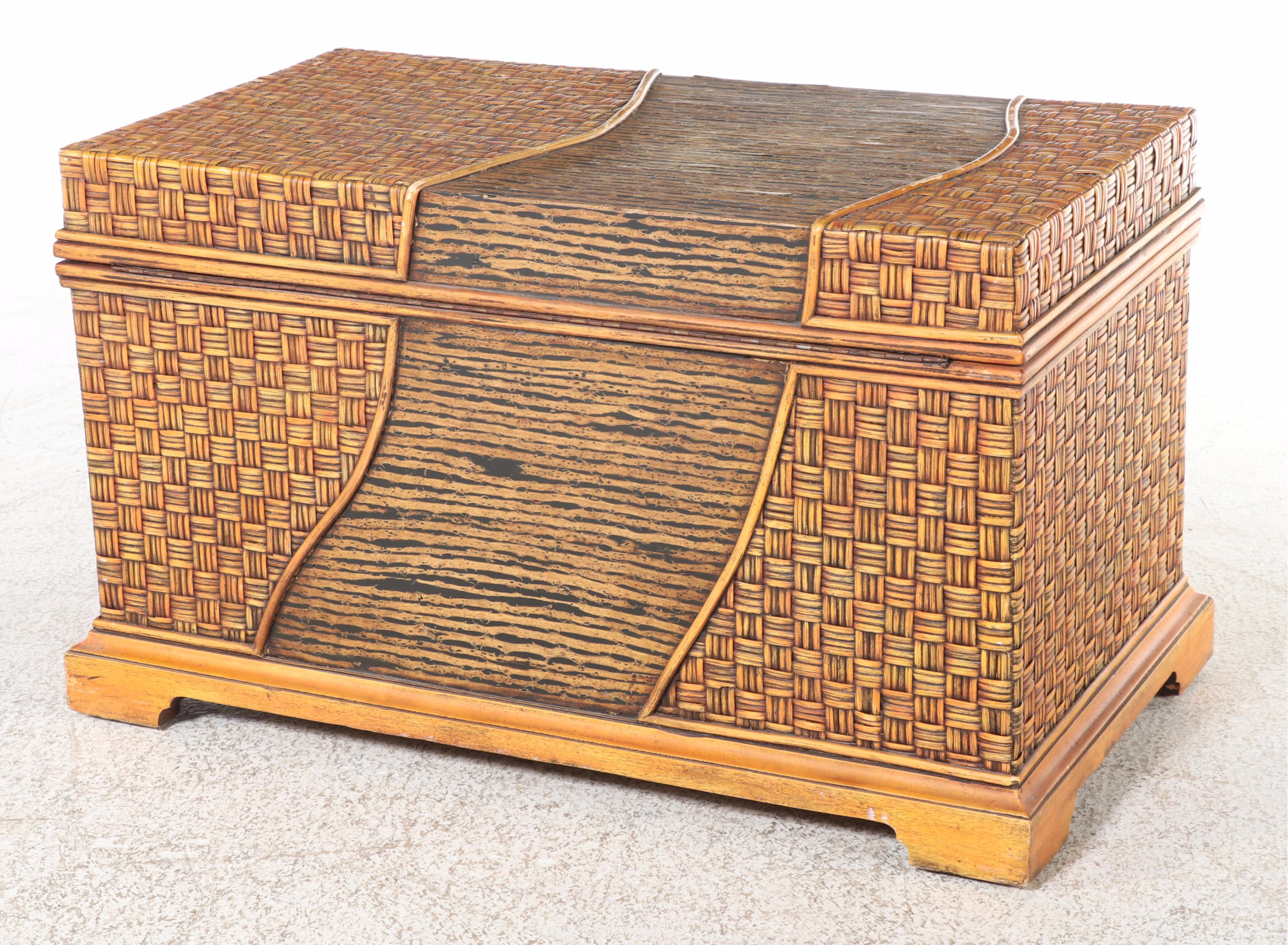 Philippine Rattan Lift-Lid Chest