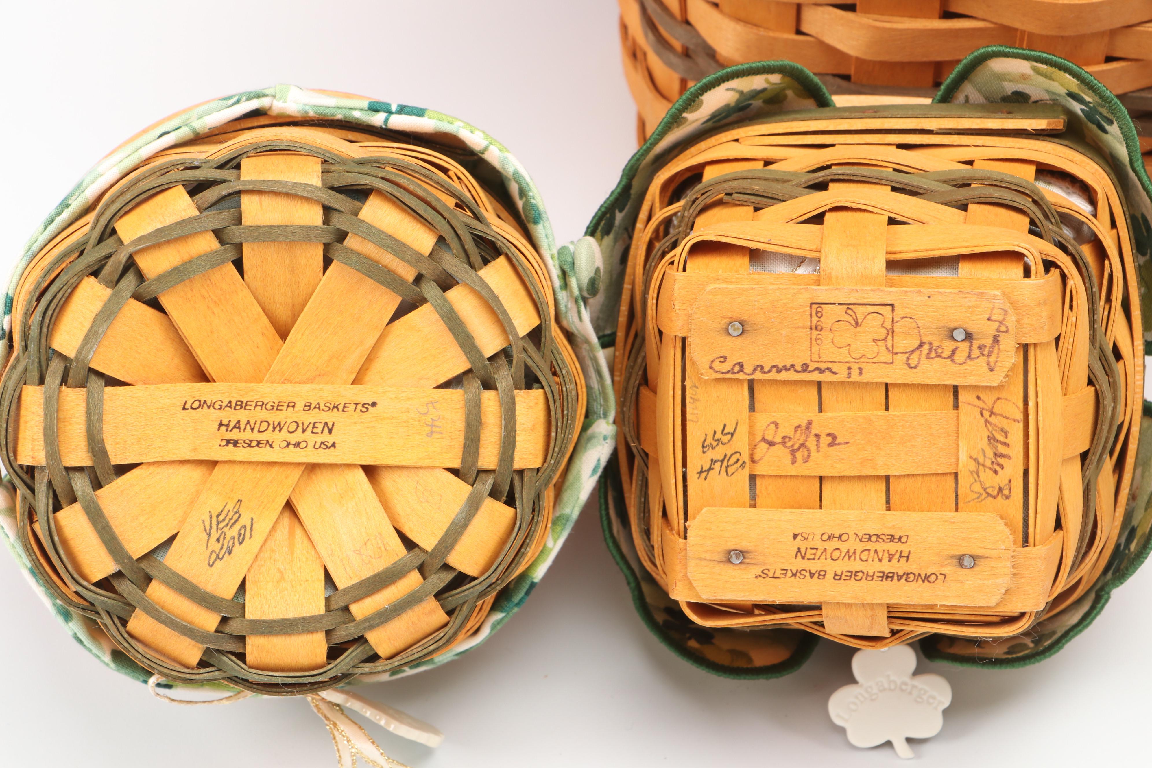 Longaberger "Traditions Collection" Wood Family Basket with More Baskets