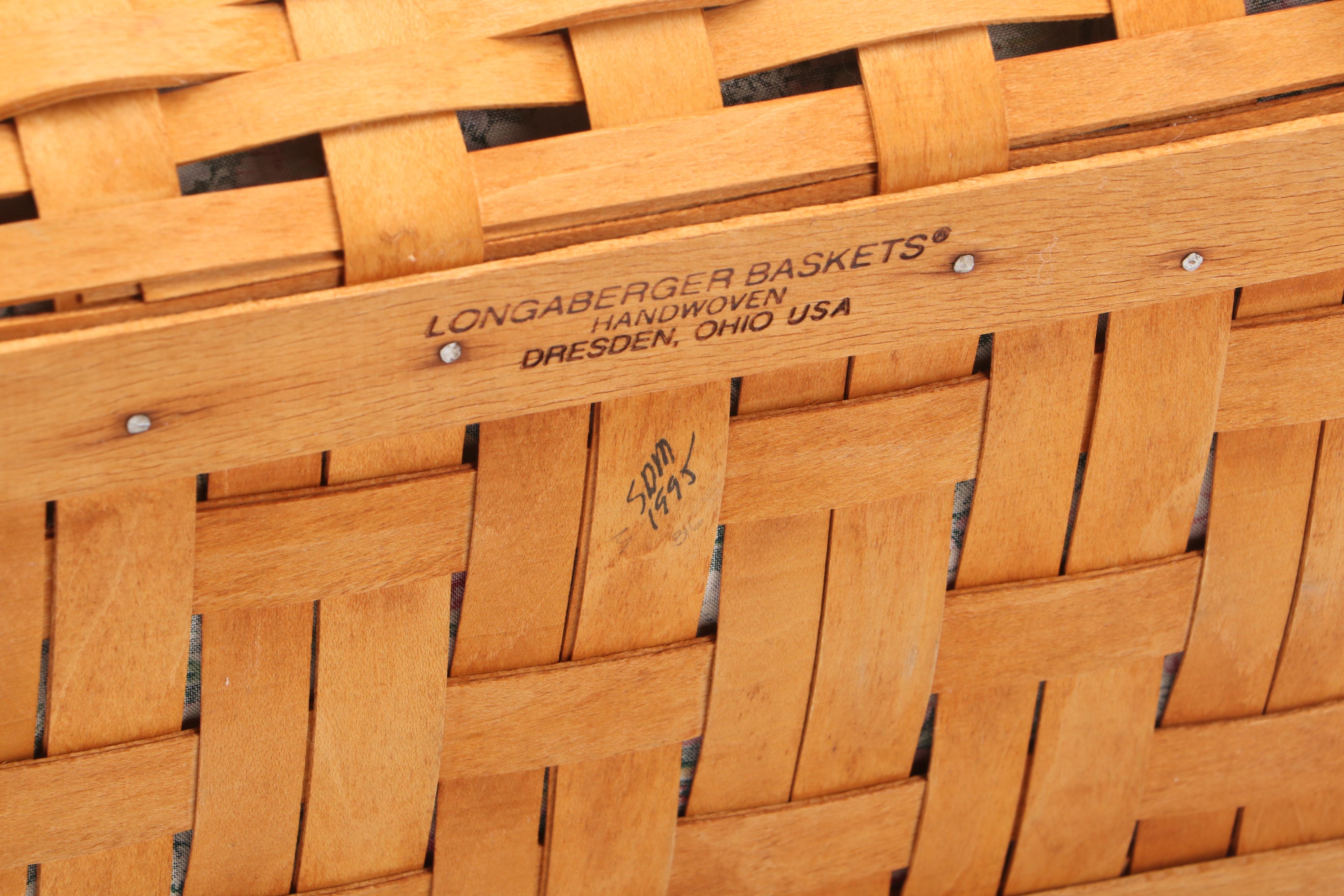 Longaberger "Traditions Collection" Wood Family Basket with More Baskets