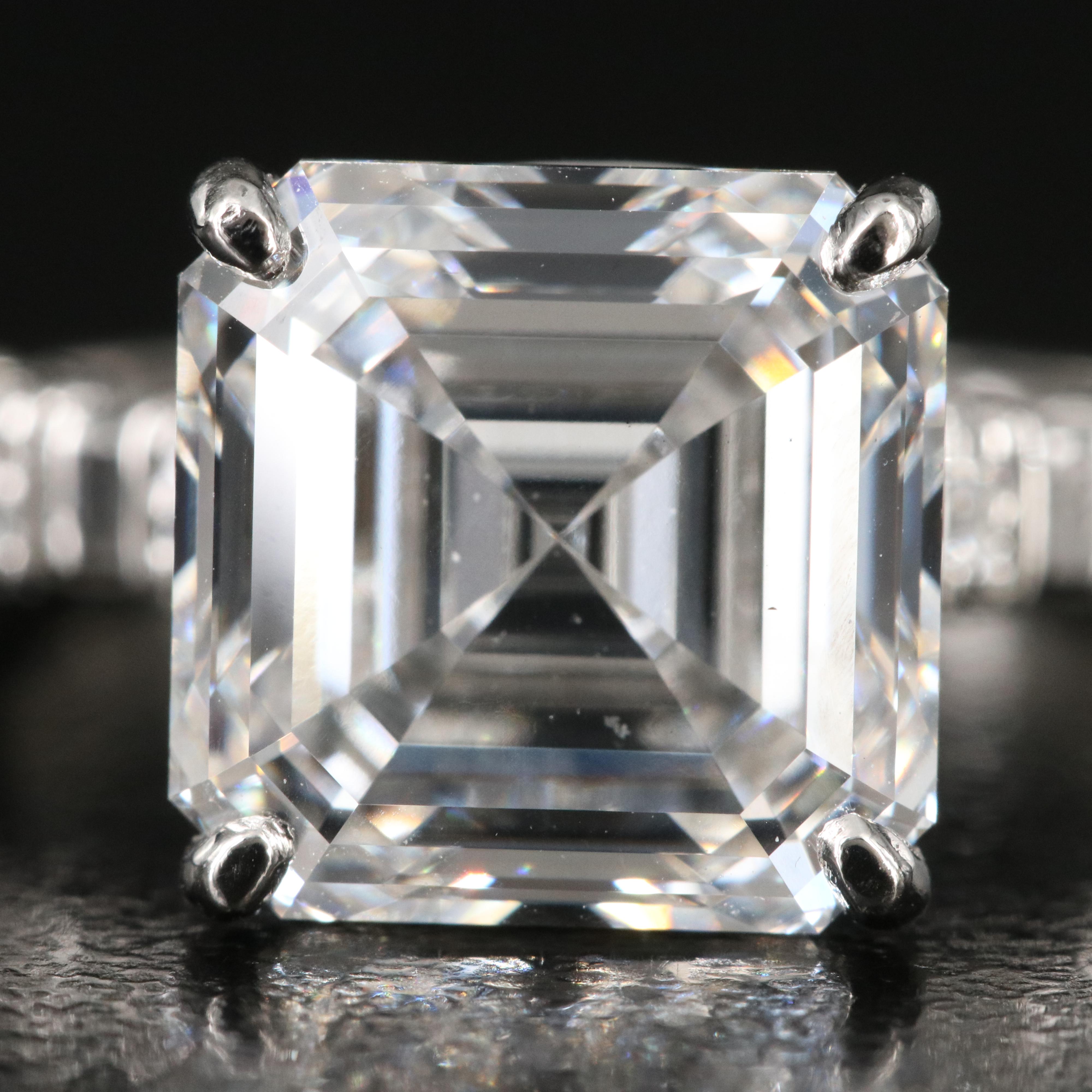 Platinum 6.32 CTW Lab Grown Diamond Ring with IGI Report