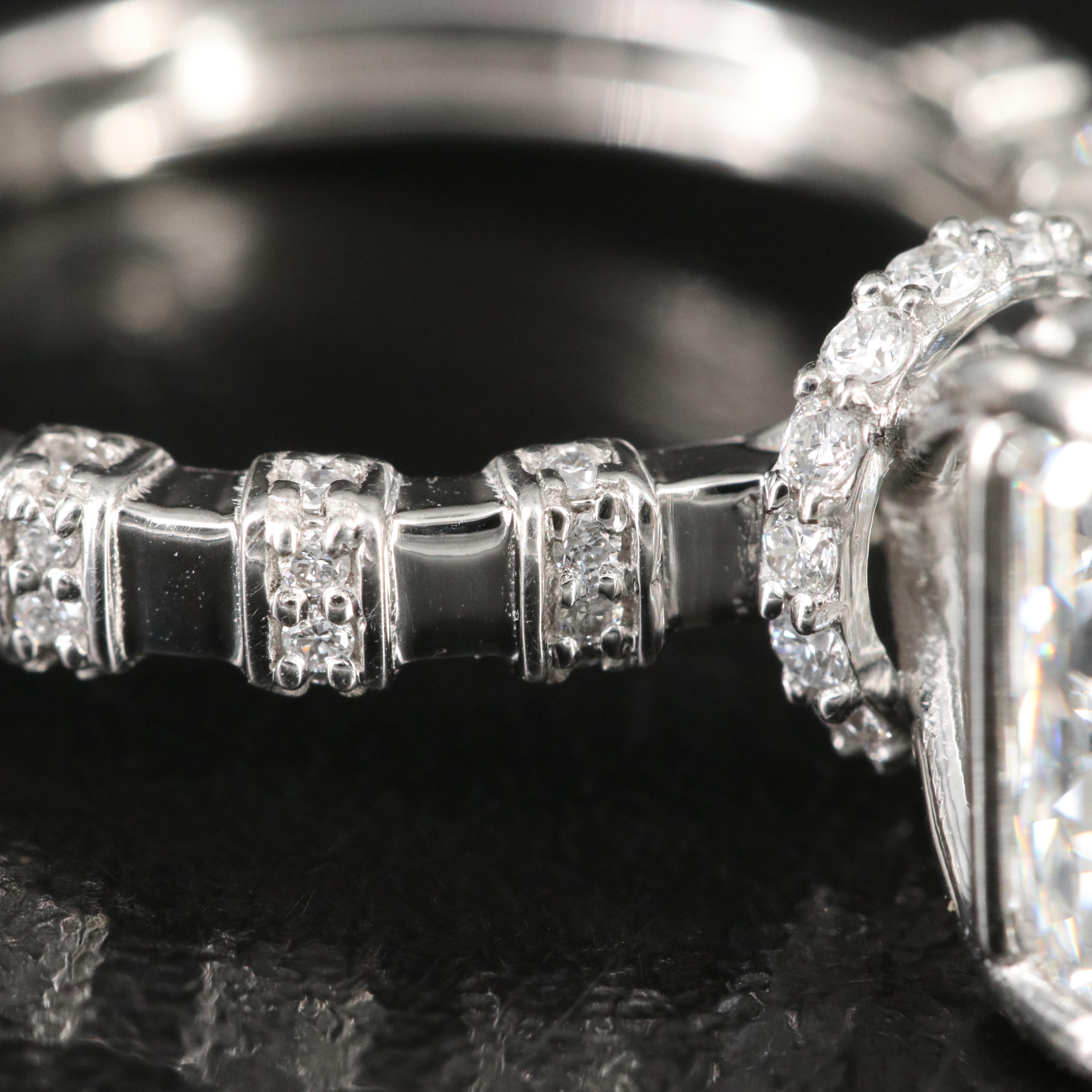 Platinum 6.32 CTW Lab Grown Diamond Ring with IGI Report