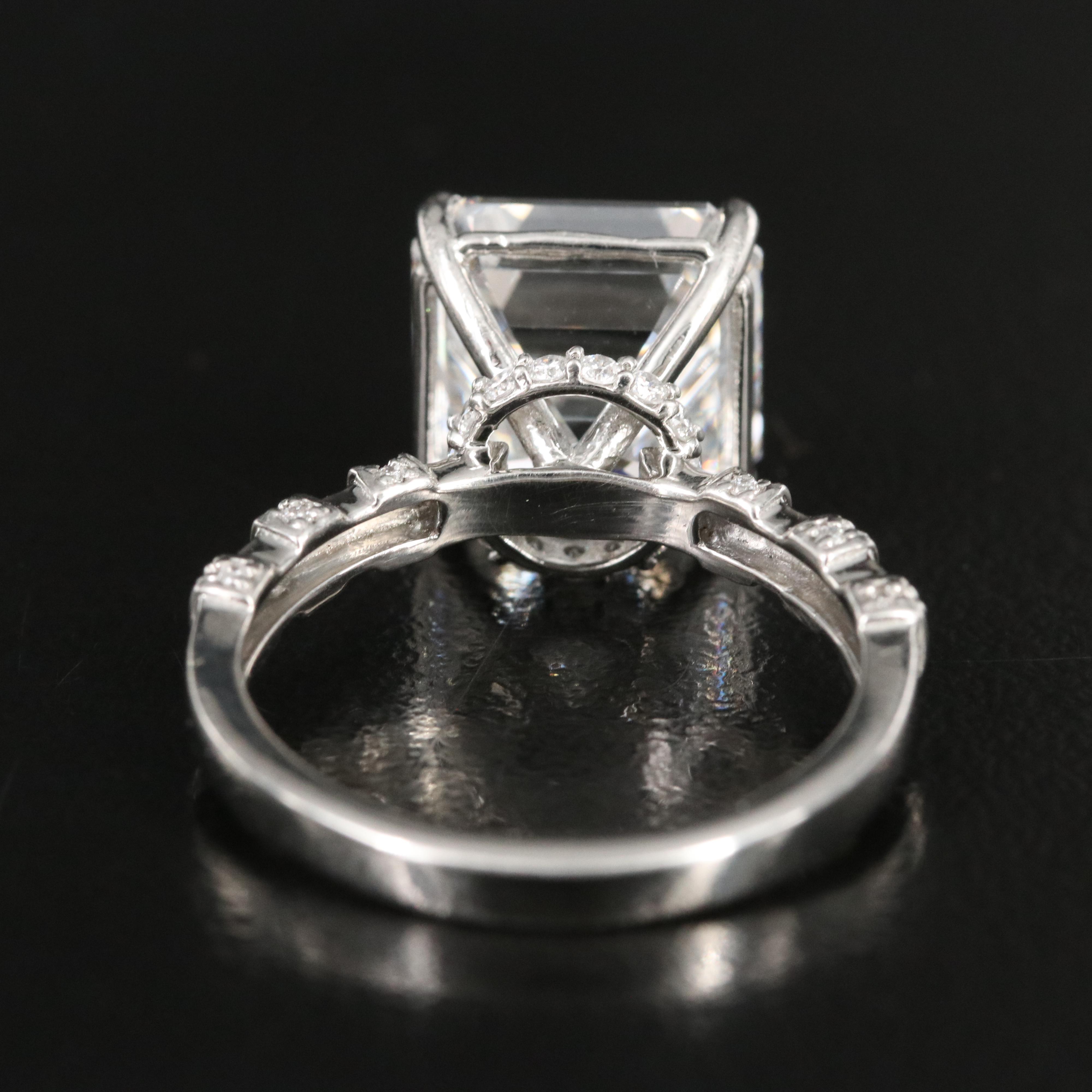 Platinum 6.32 CTW Lab Grown Diamond Ring with IGI Report