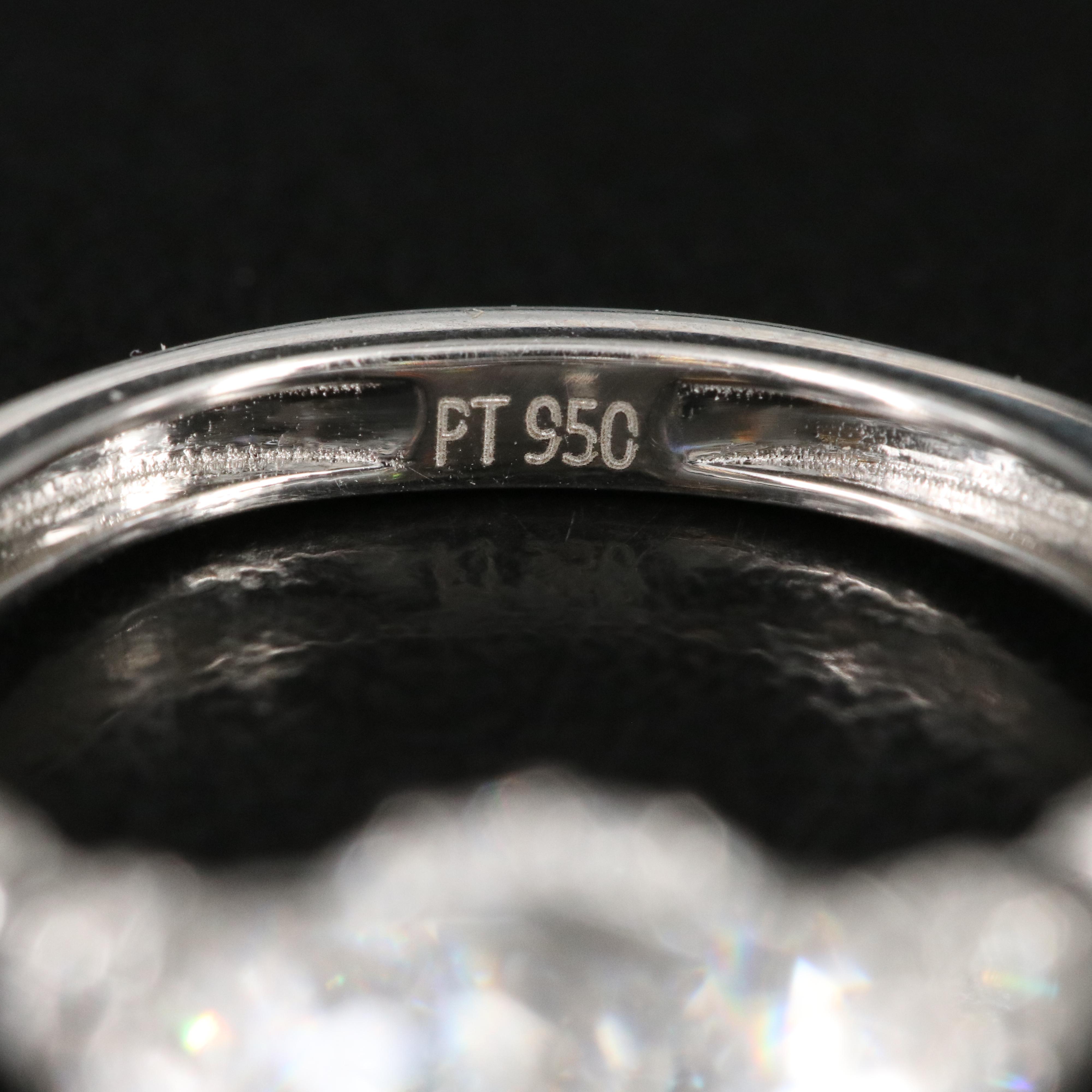 Platinum 6.32 CTW Lab Grown Diamond Ring with IGI Report