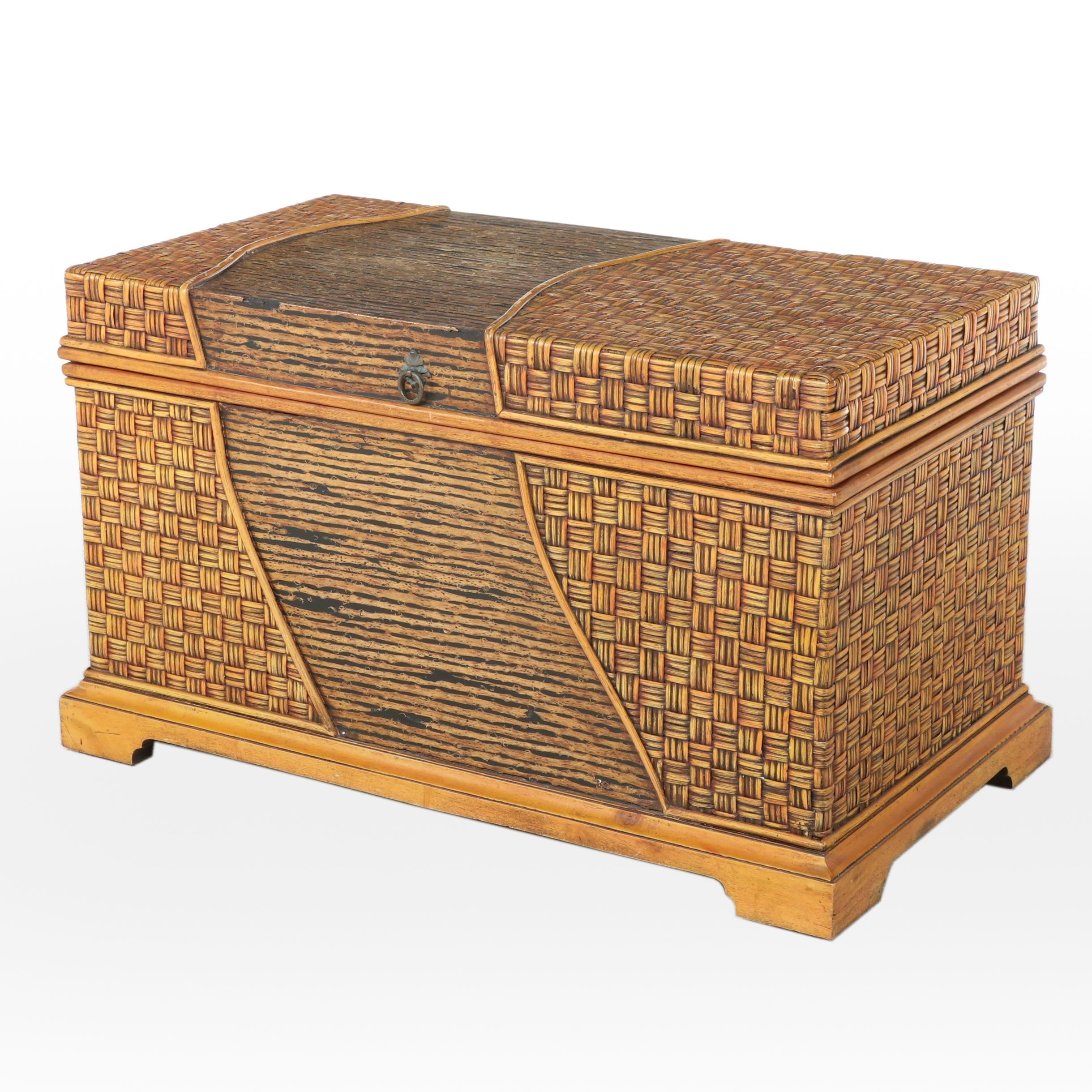 Philippine Rattan Lift-Lid Chest