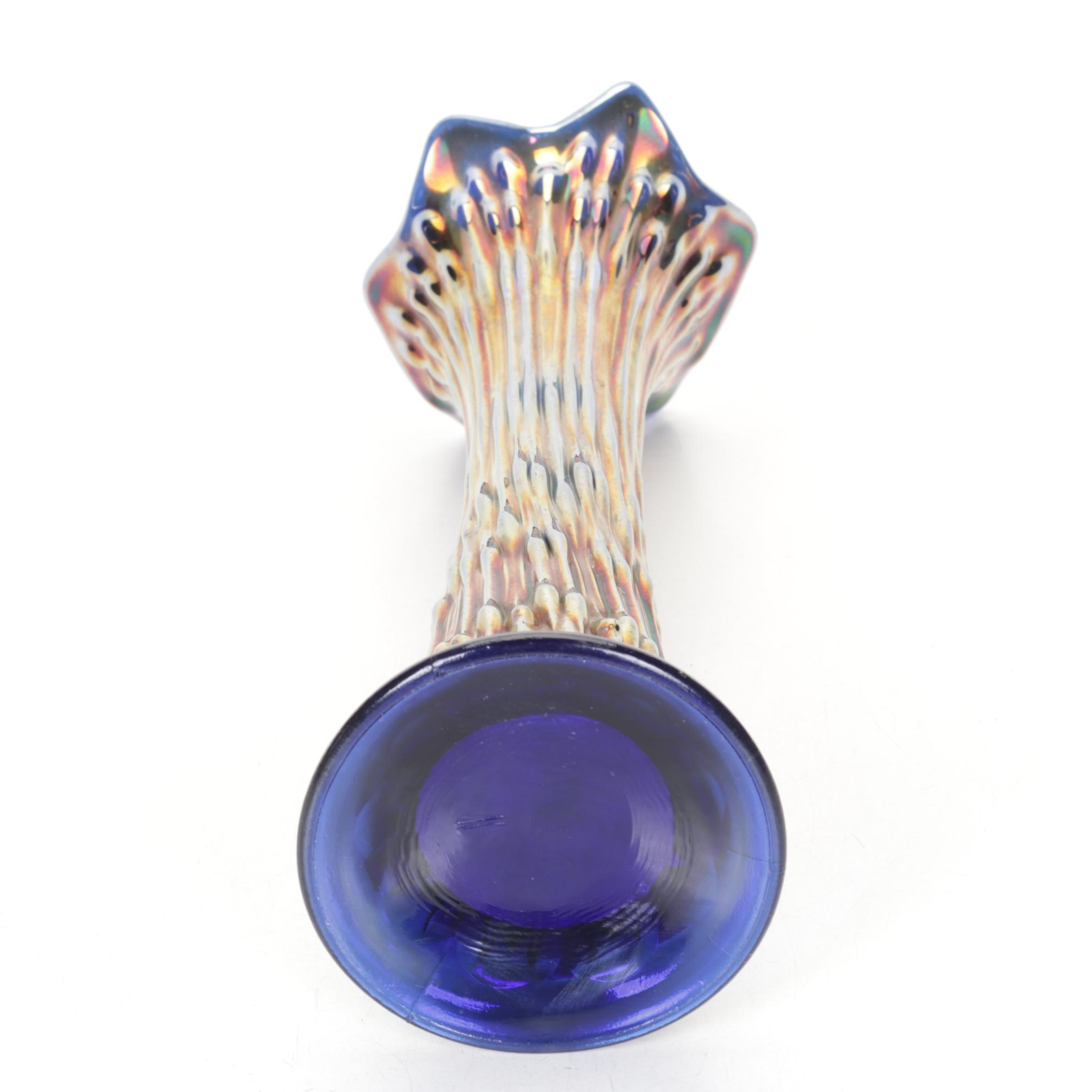 Fenton Carnival Glass "April Showers" Swung Vases