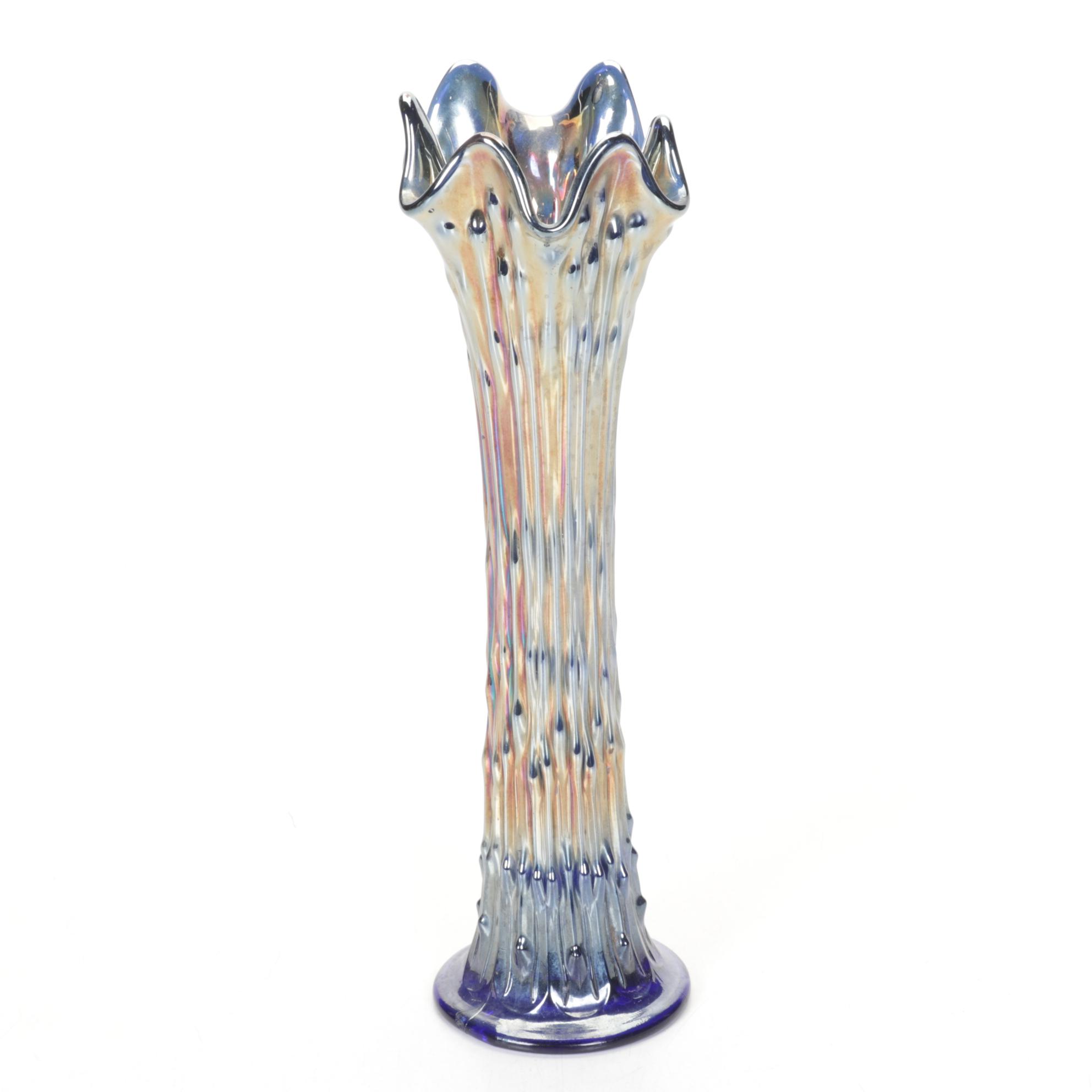 Fenton Carnival Glass "April Showers" Swung Vases