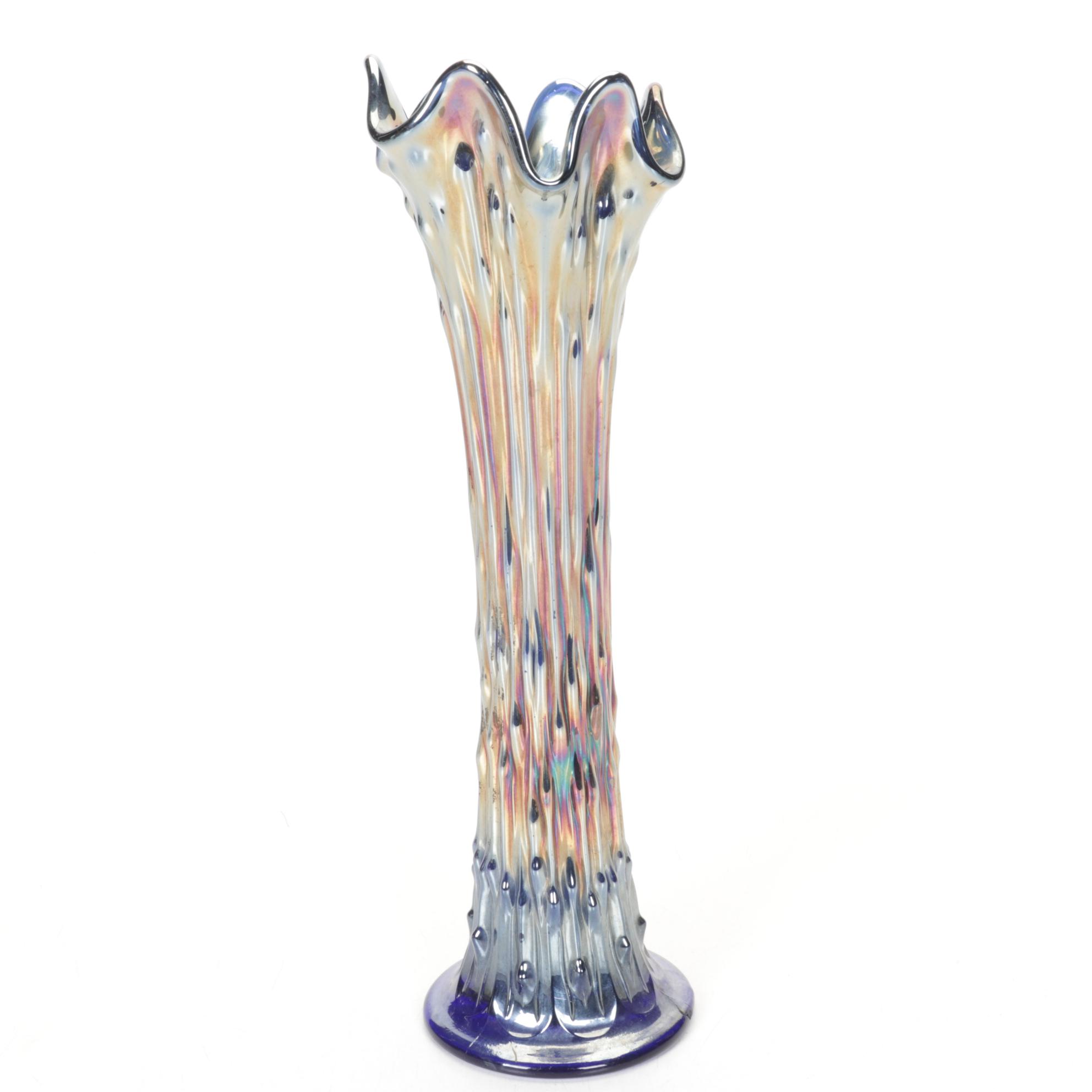 Fenton Carnival Glass "April Showers" Swung Vases