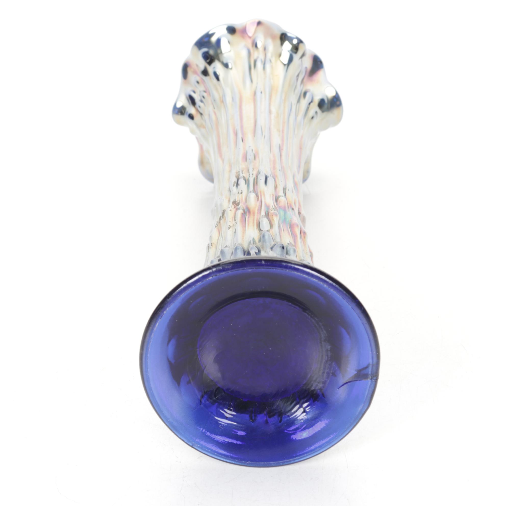 Fenton Carnival Glass "April Showers" Swung Vases