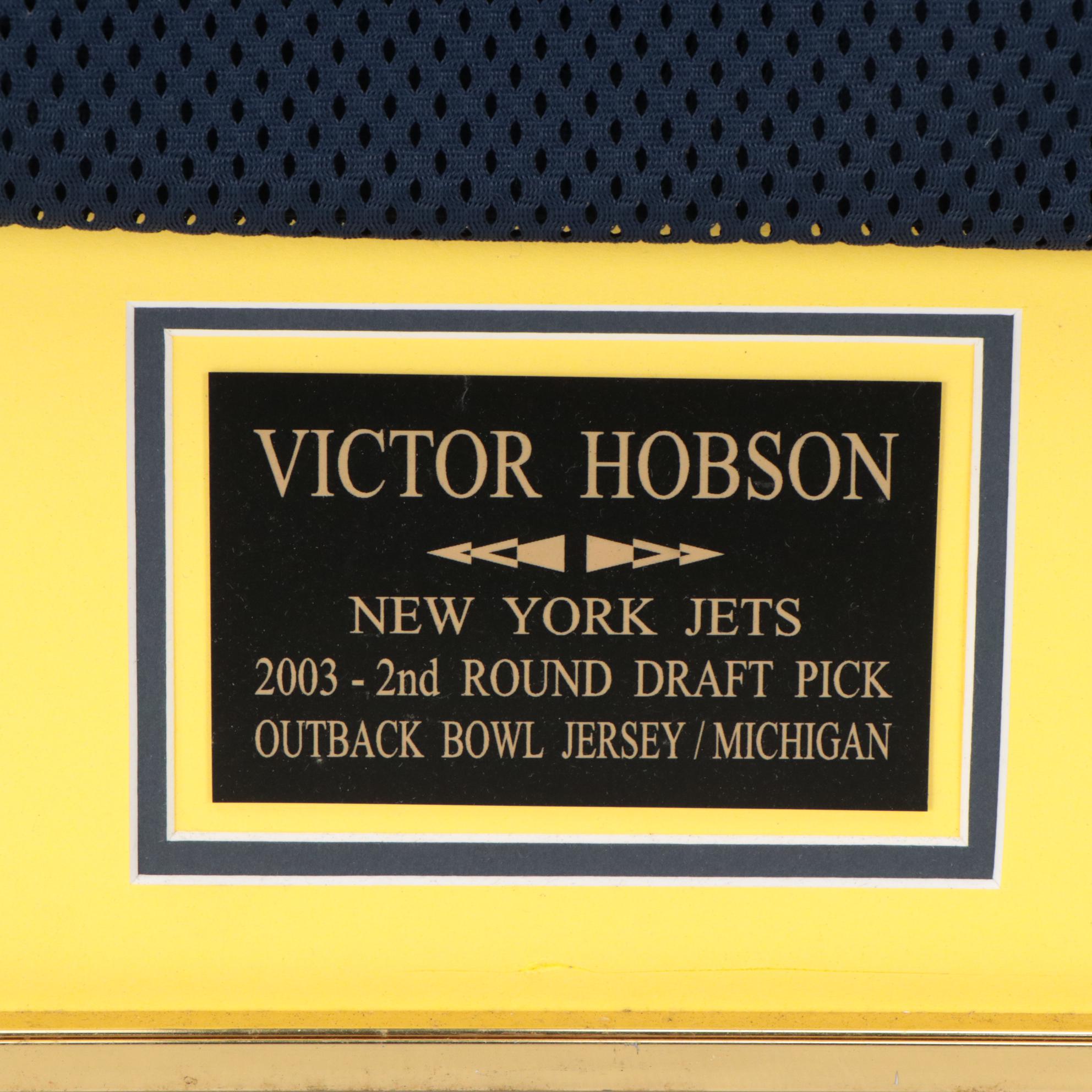 Victor Hobson Game Worn and Signed Outback Bowl University of Michigan Jersey