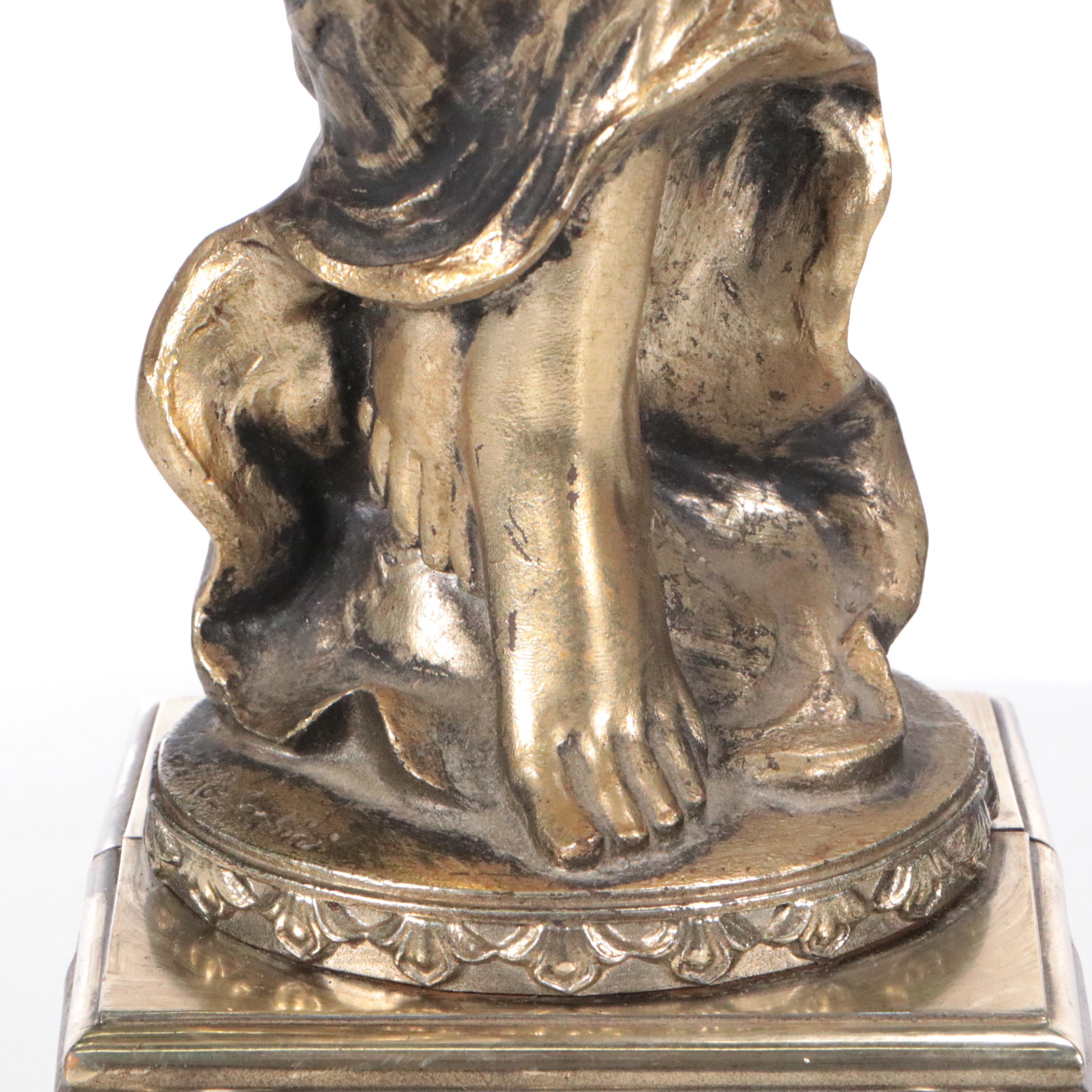 Schlitz Beer Woman Holding Globe Advertising Statue Lamp, 1976