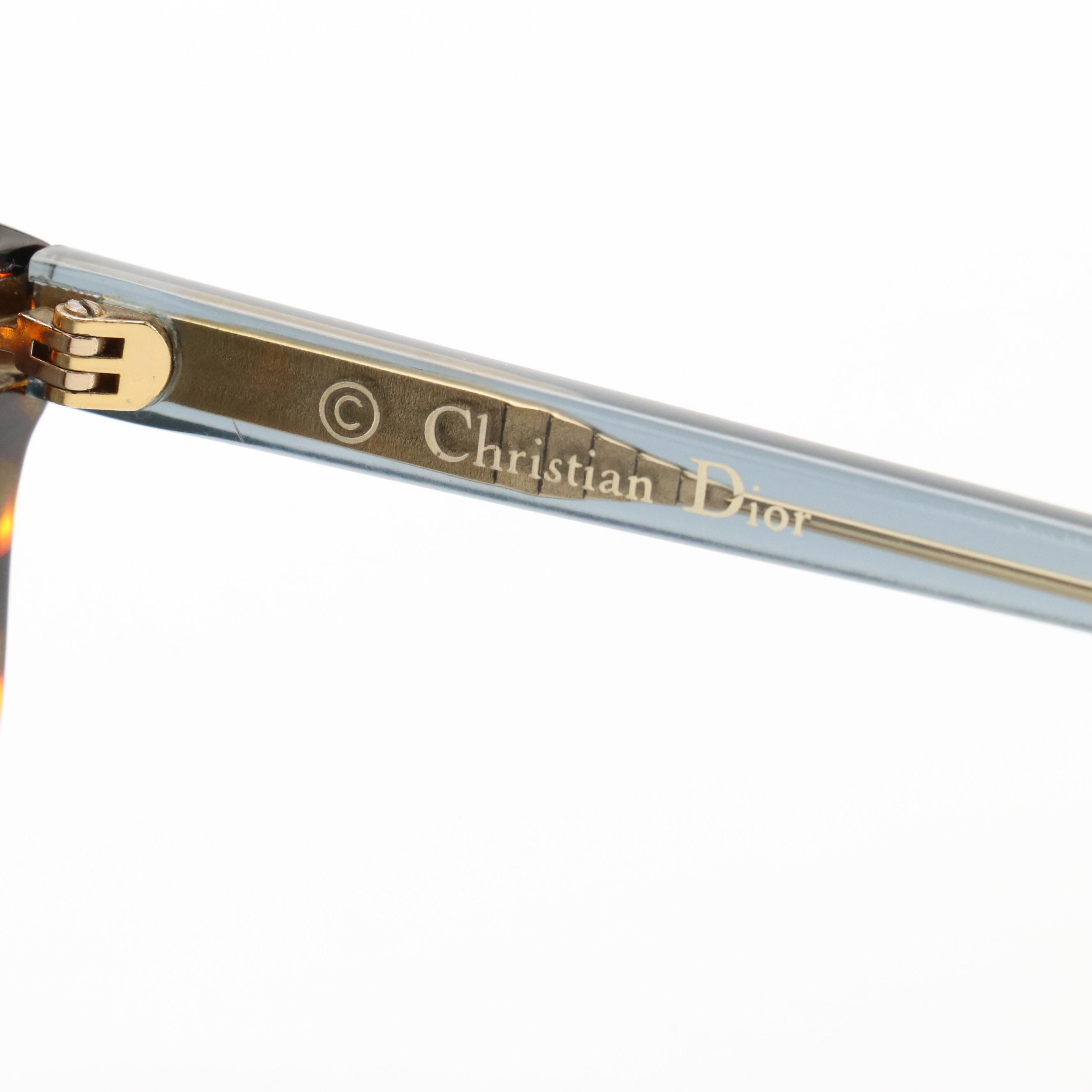 Christian Dior TV9IR "Mania 2" Brown Havana Sunglasses With Case