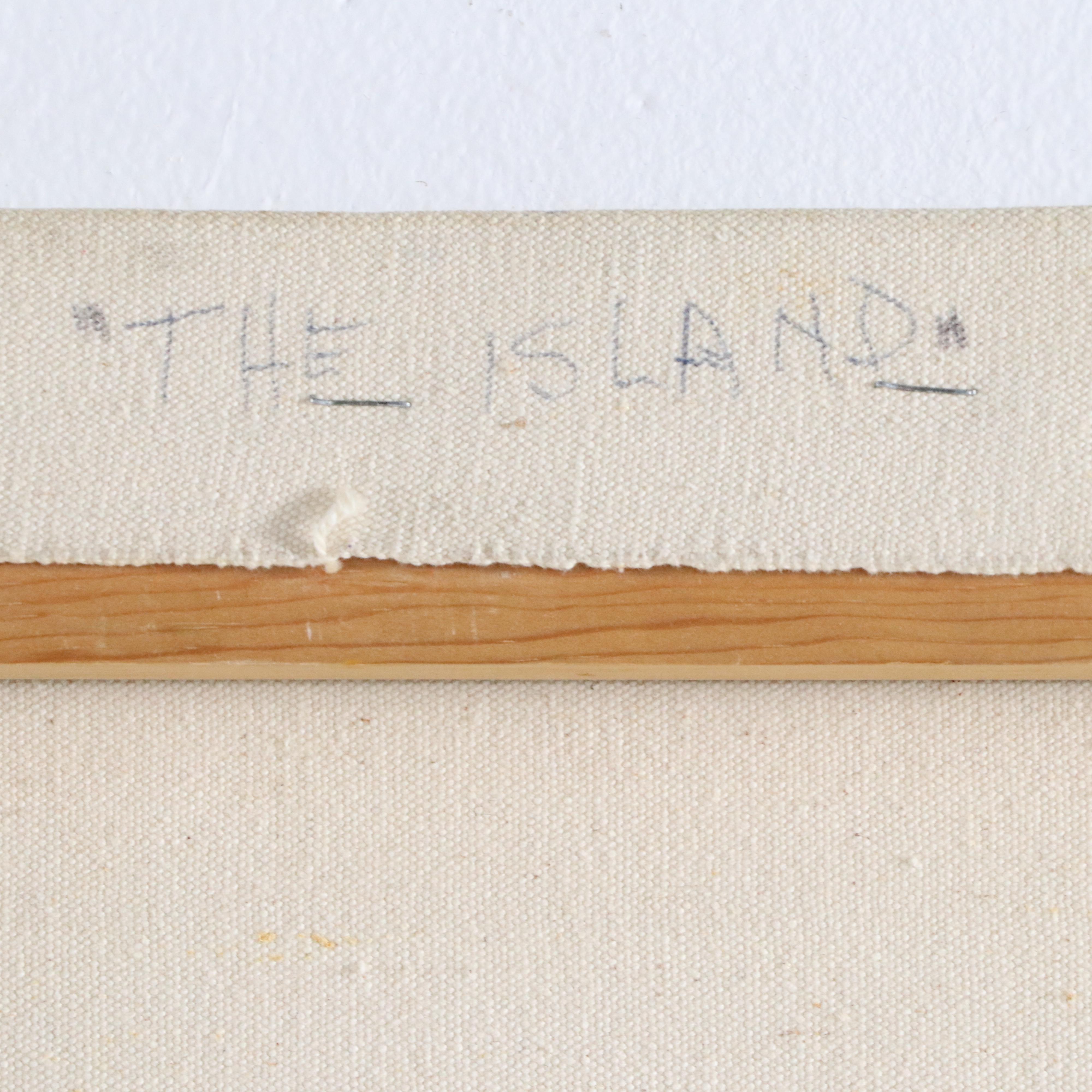 Zena Kaplan Large-Scale Abstract Landscape Acrylic Painting "The Island"