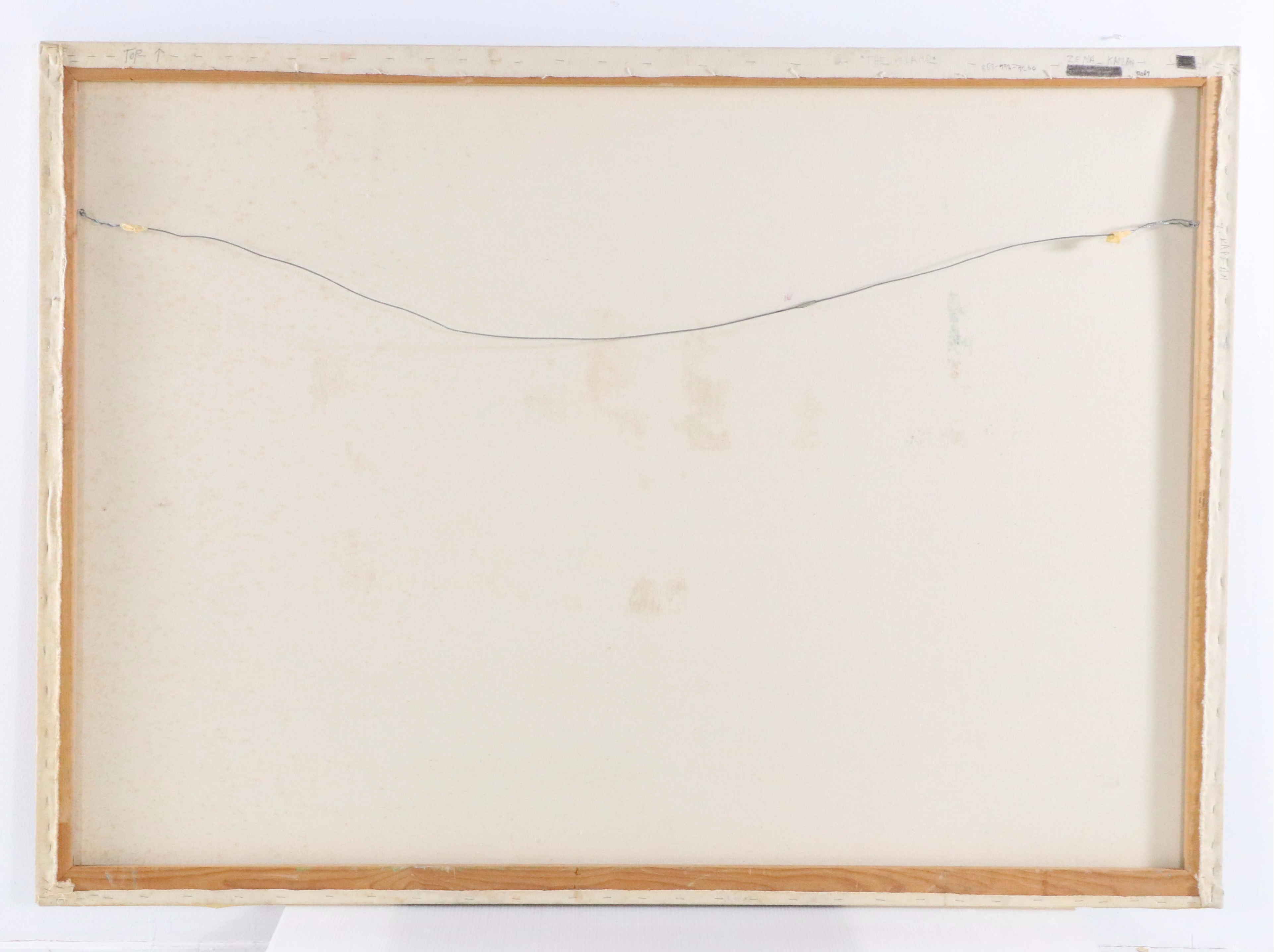 Zena Kaplan Large-Scale Abstract Landscape Acrylic Painting "The Island"