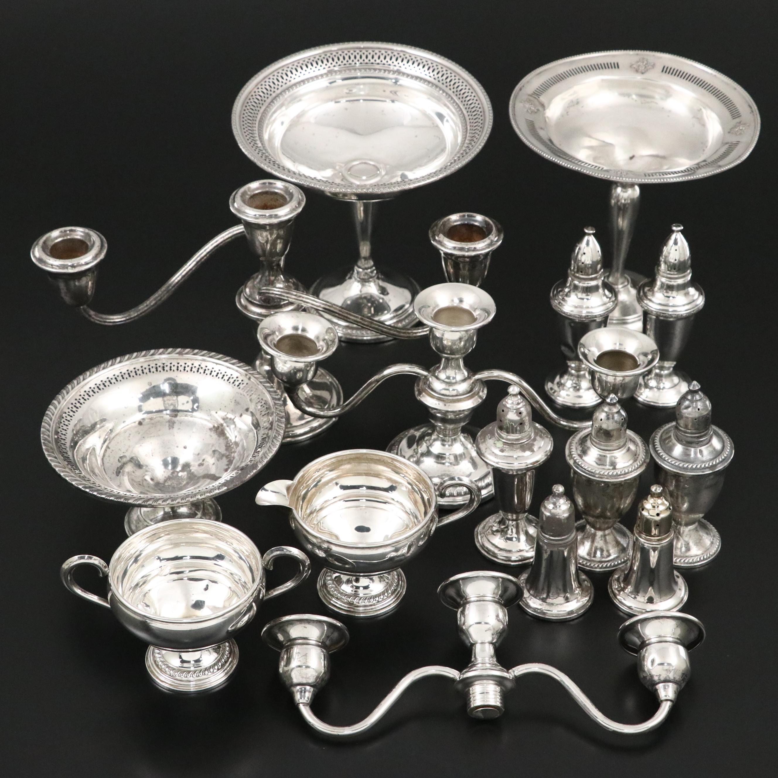 Hamilton with Other Weighted Sterling Compotes and Table Accessories