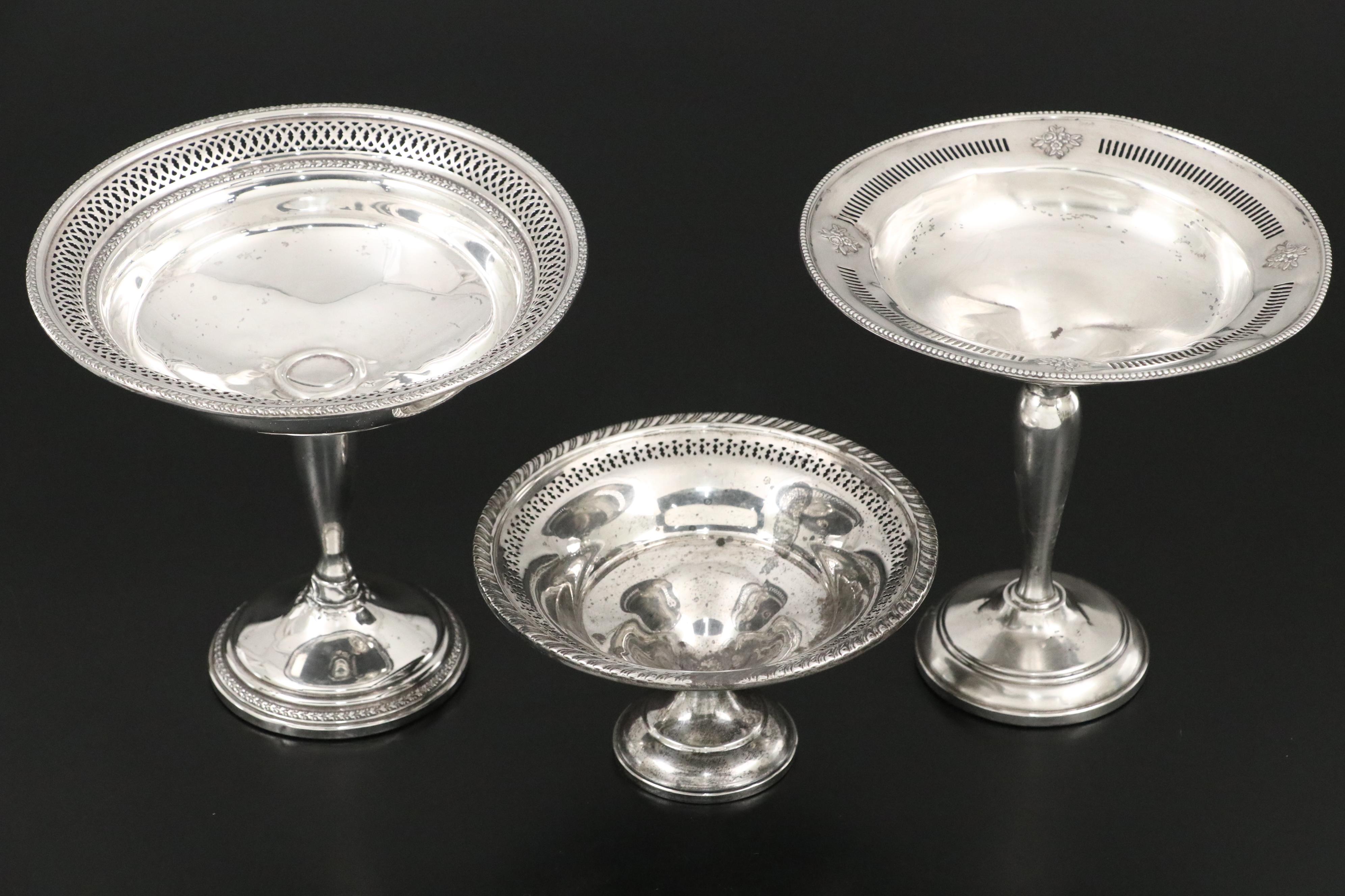 Hamilton with Other Weighted Sterling Compotes and Table Accessories