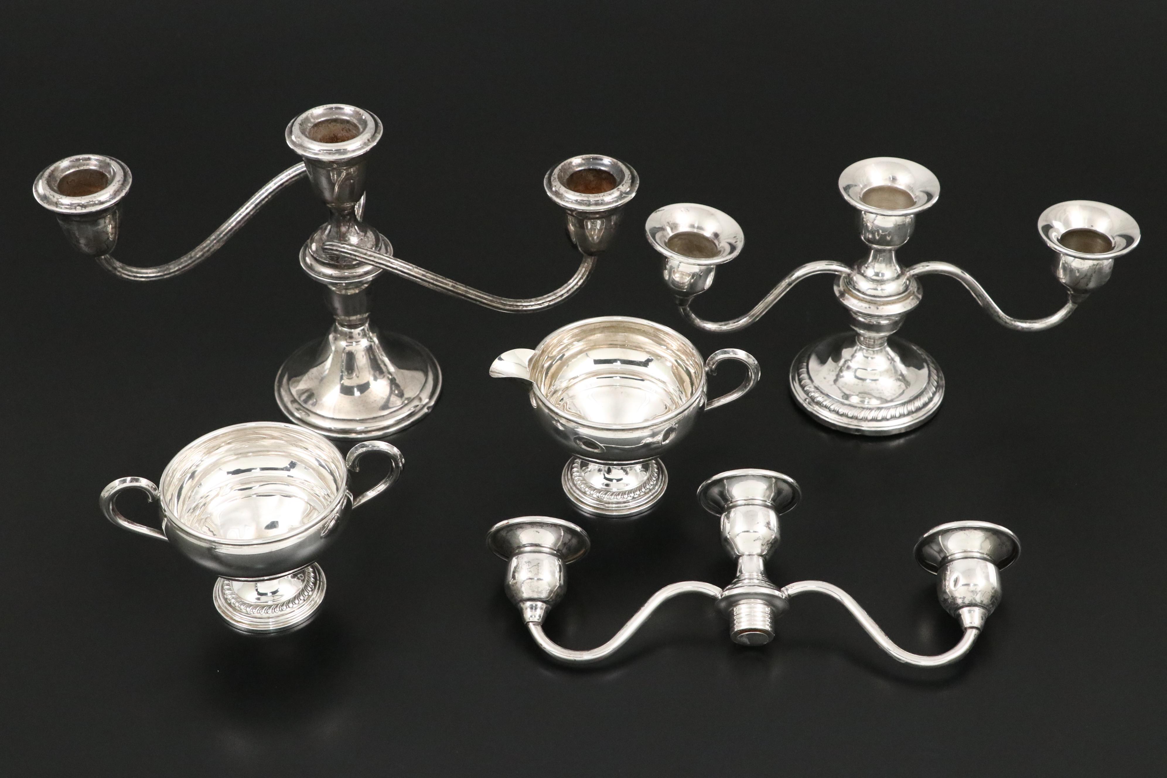 Hamilton with Other Weighted Sterling Compotes and Table Accessories