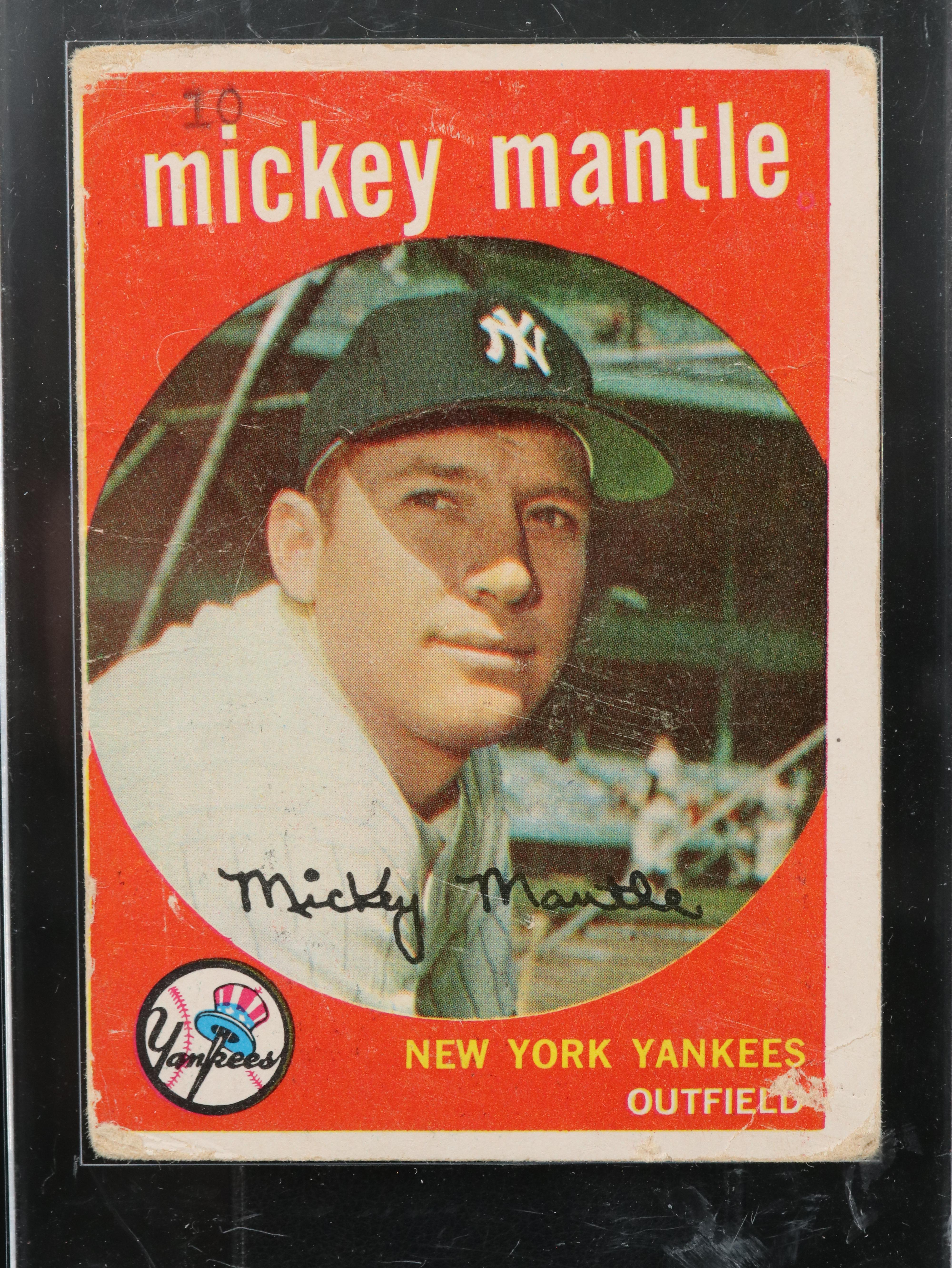 1959 Topps Mickey Mantle New York Yankees Baseball Card