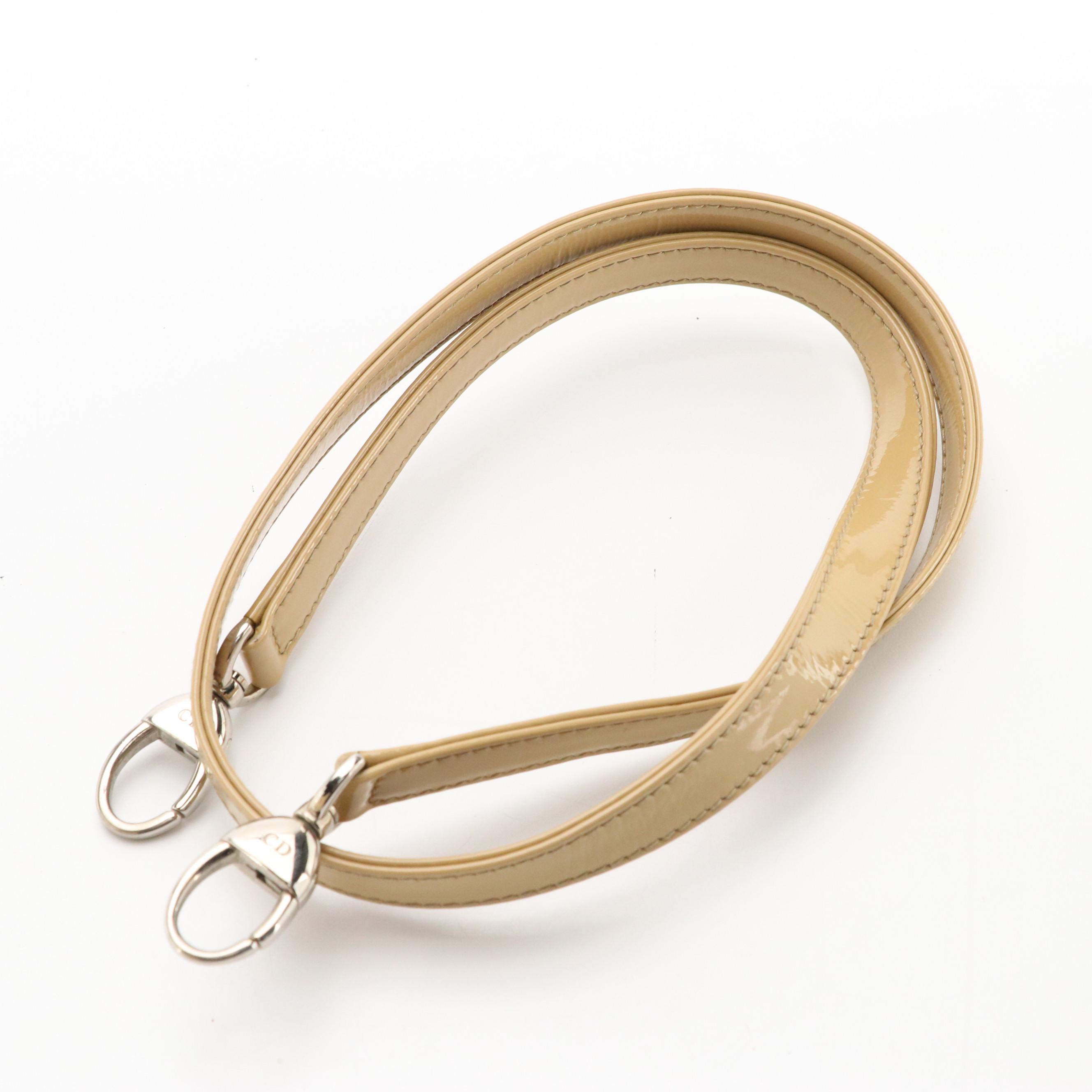 Christian Dior Large Lady Dior Tote in Beige Cannage Quilted Patent Leather