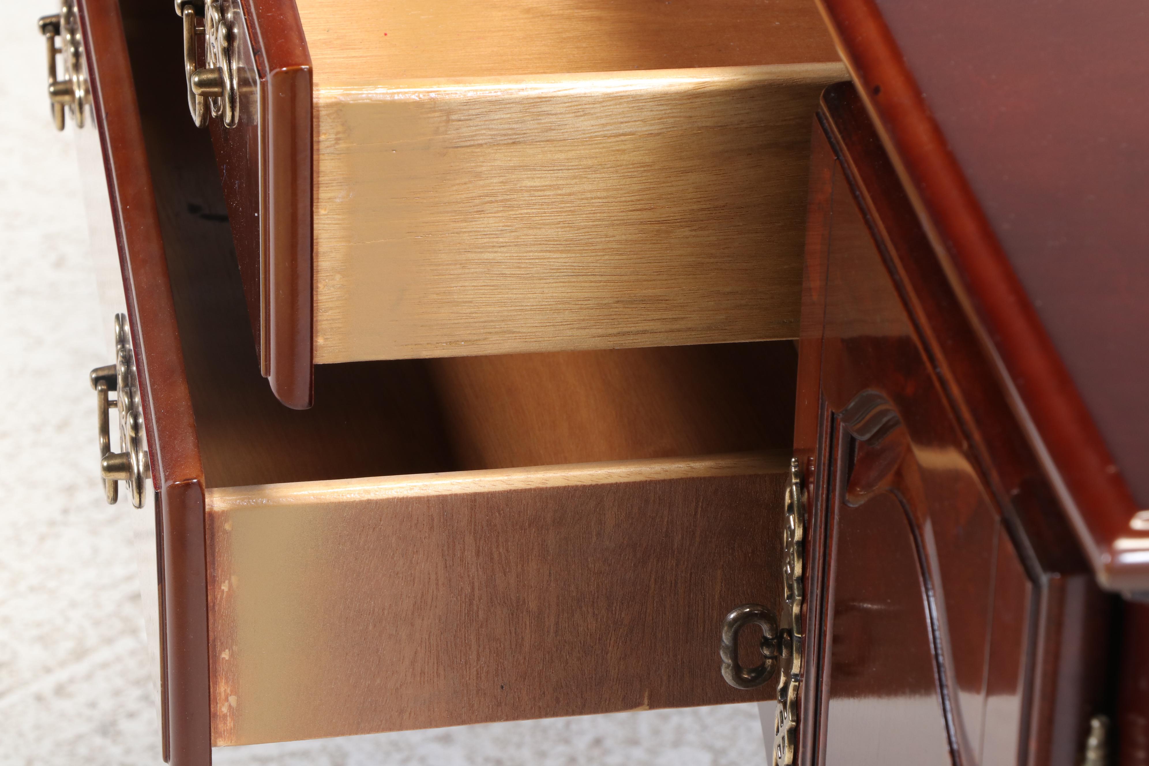 Chippendale Style Cherrywood-Stained Sideboard