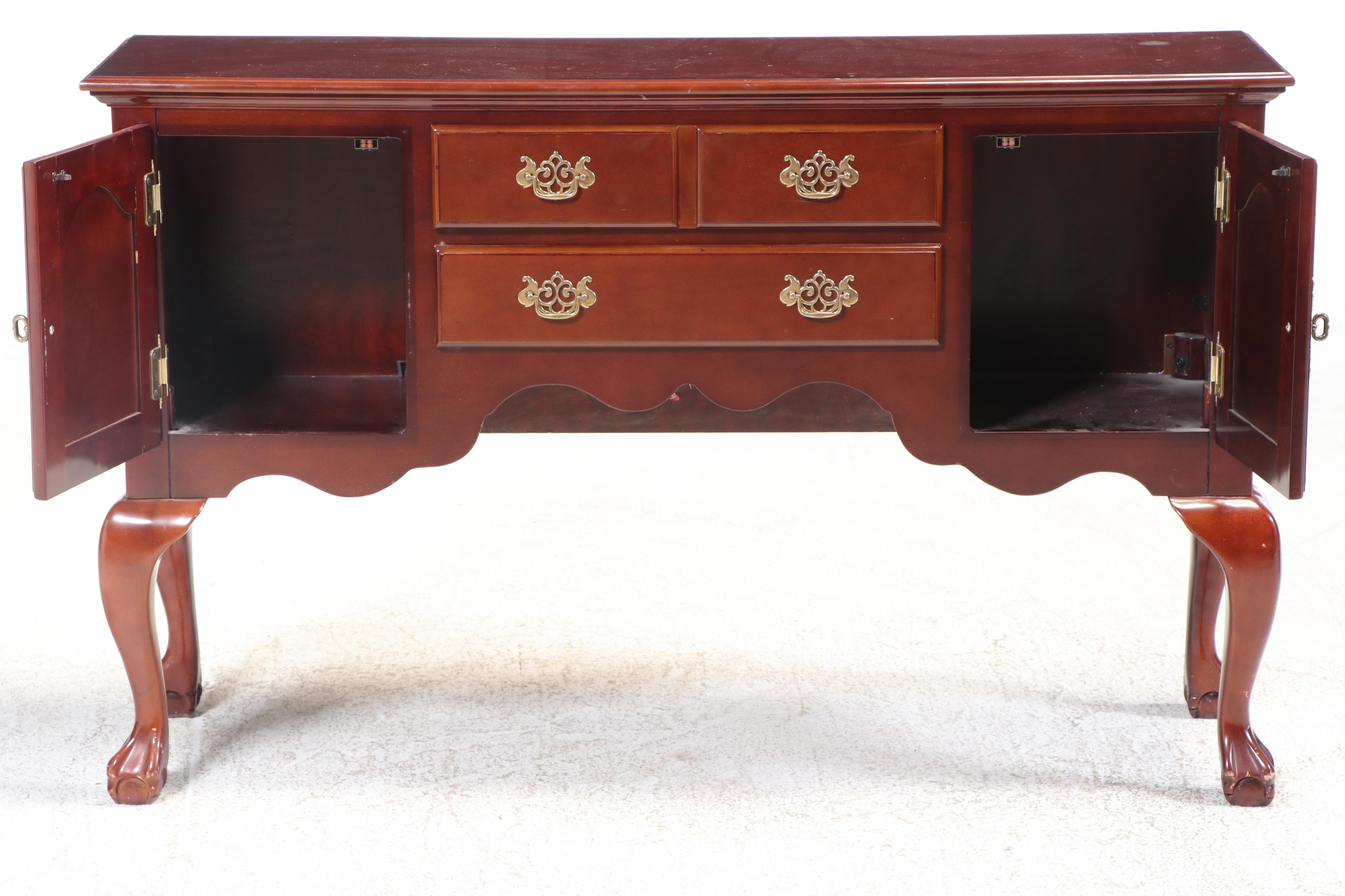 Chippendale Style Cherrywood-Stained Sideboard