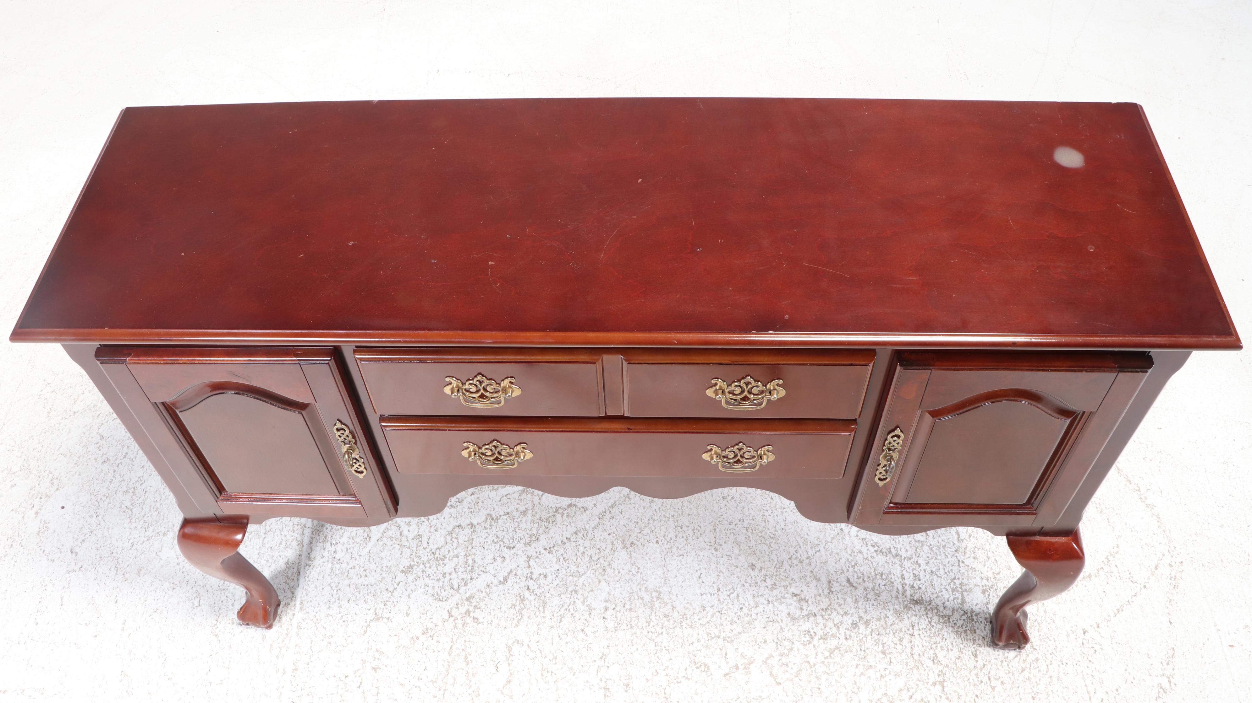 Chippendale Style Cherrywood-Stained Sideboard