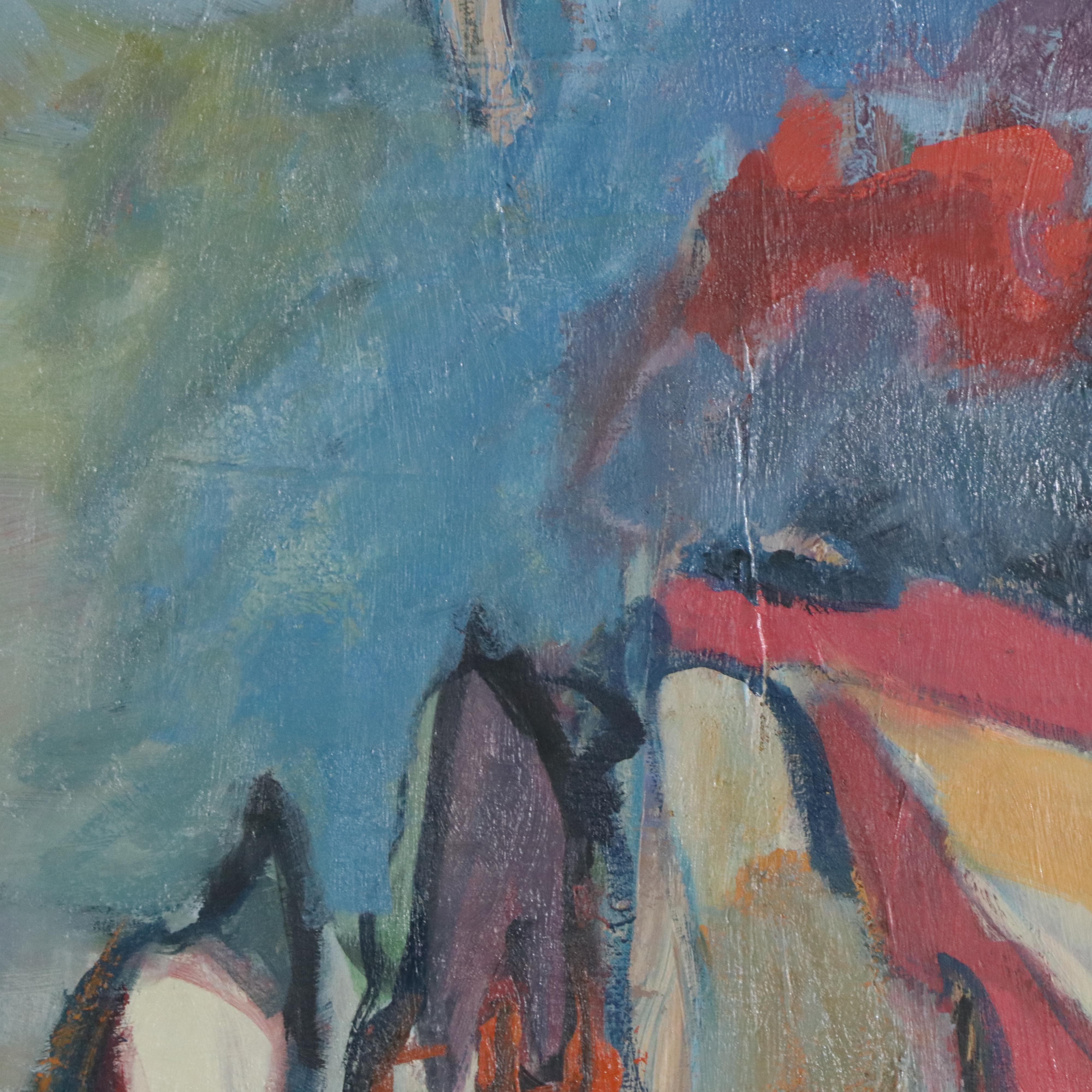 Zena Kaplan Large-Scale Abstract Landscape Acrylic Painting