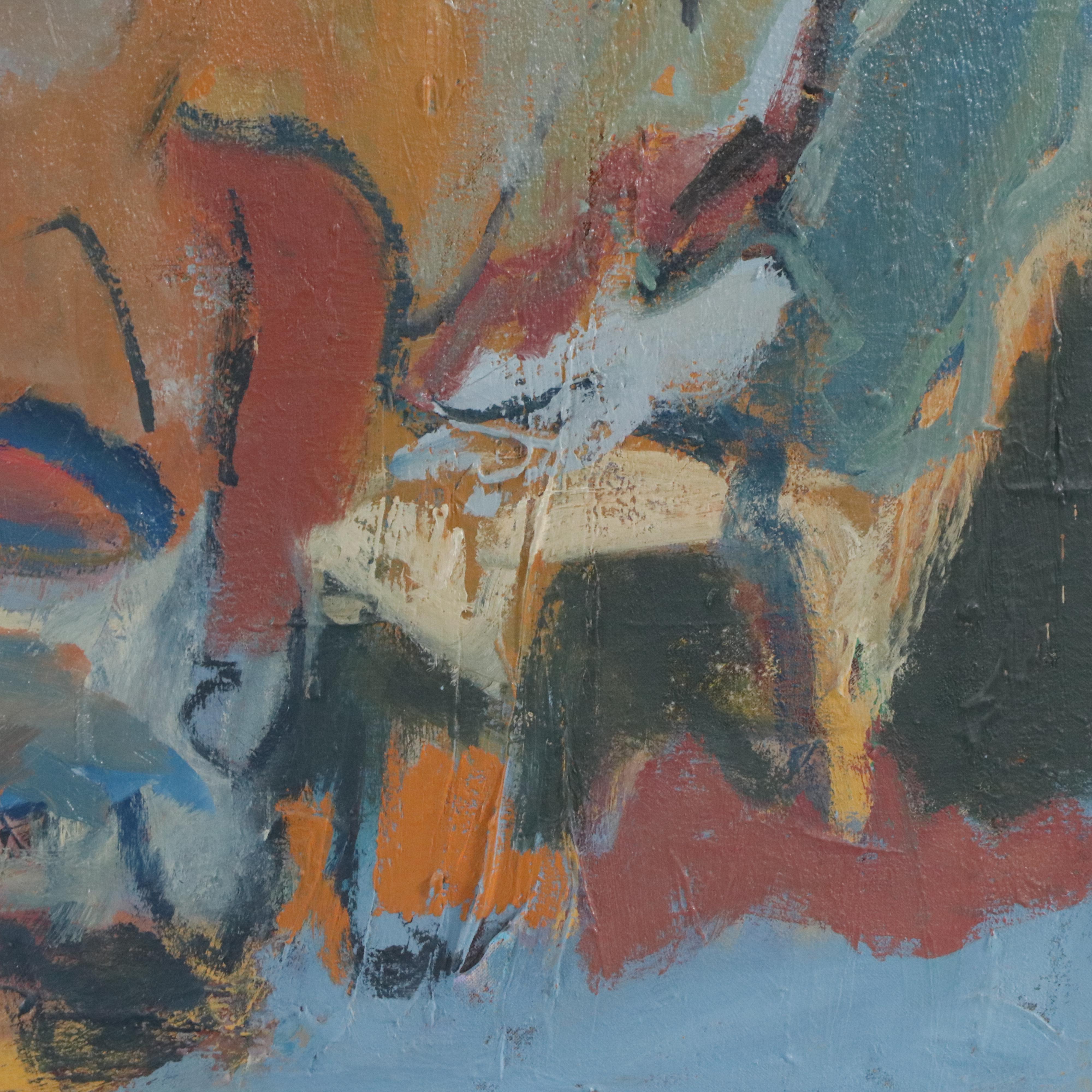 Zena Kaplan Large-Scale Abstract Landscape Acrylic Painting