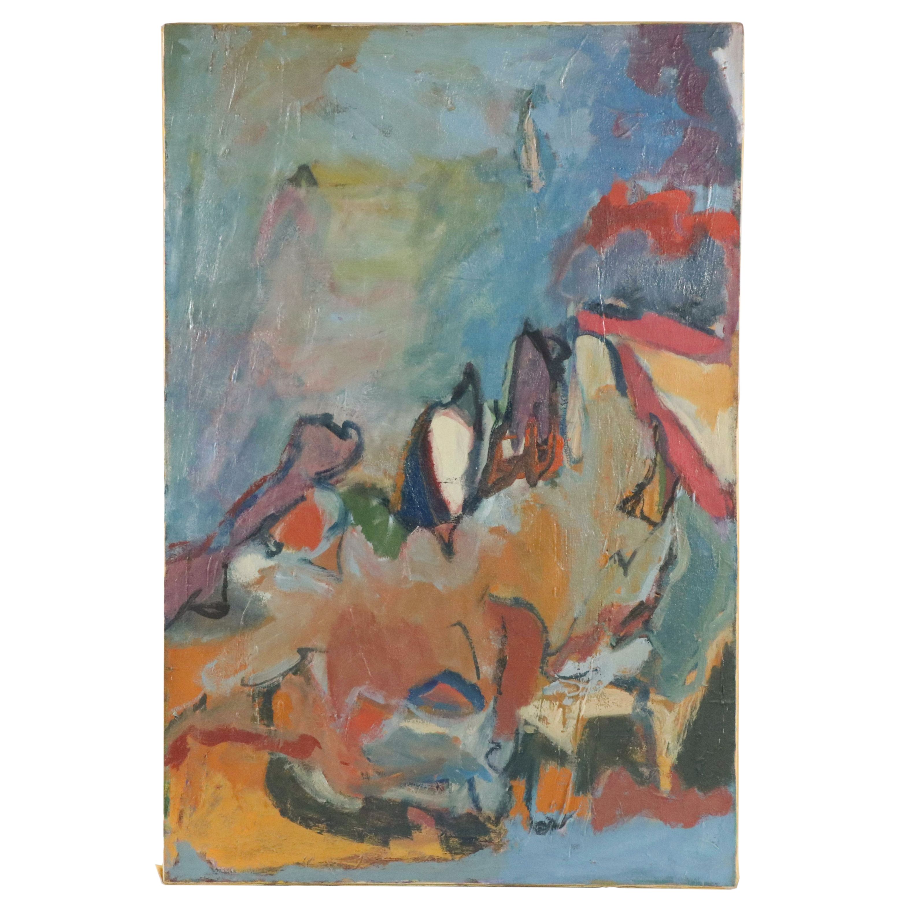 Zena Kaplan Large-Scale Abstract Landscape Acrylic Painting