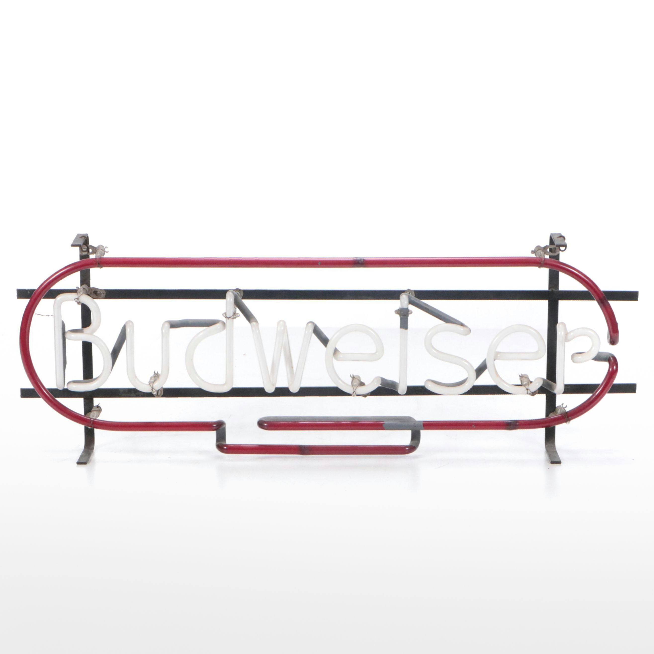 Budweiser Beer Neon  Advertising Sign, Vintage