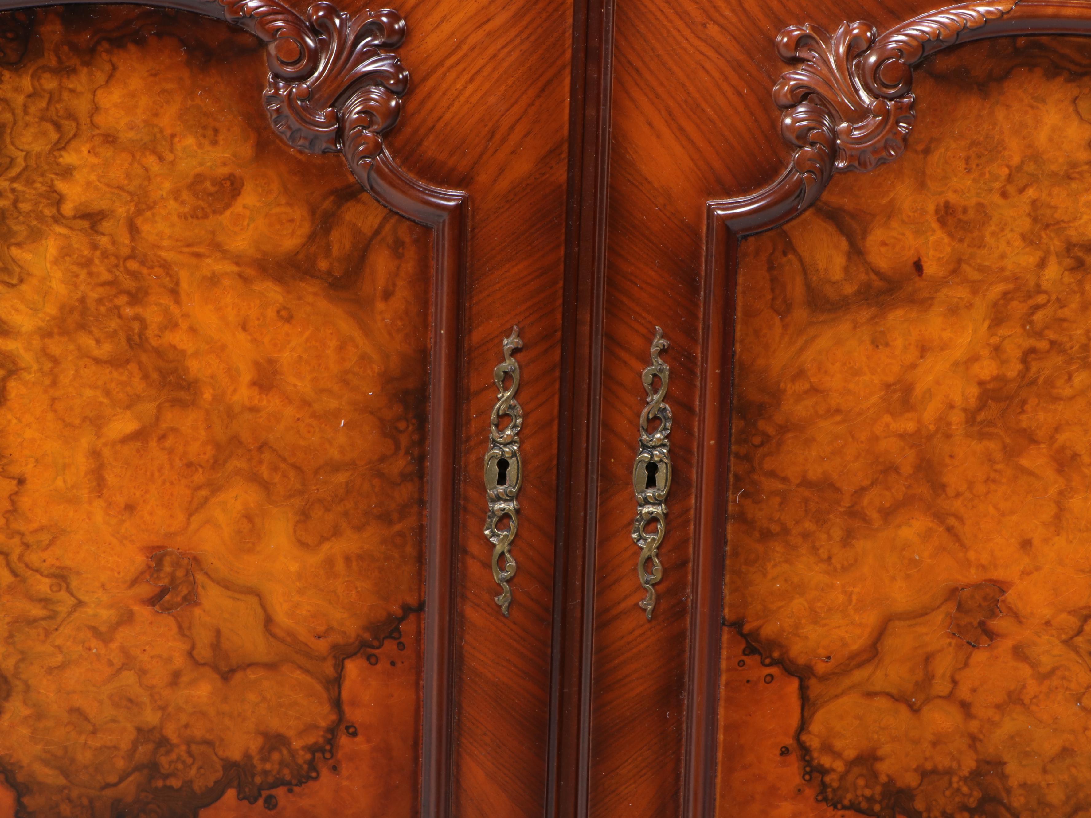 Uyttenhove Belgian Rococo Style Mixed Wood Sideboard, Mid to Late 20th Century