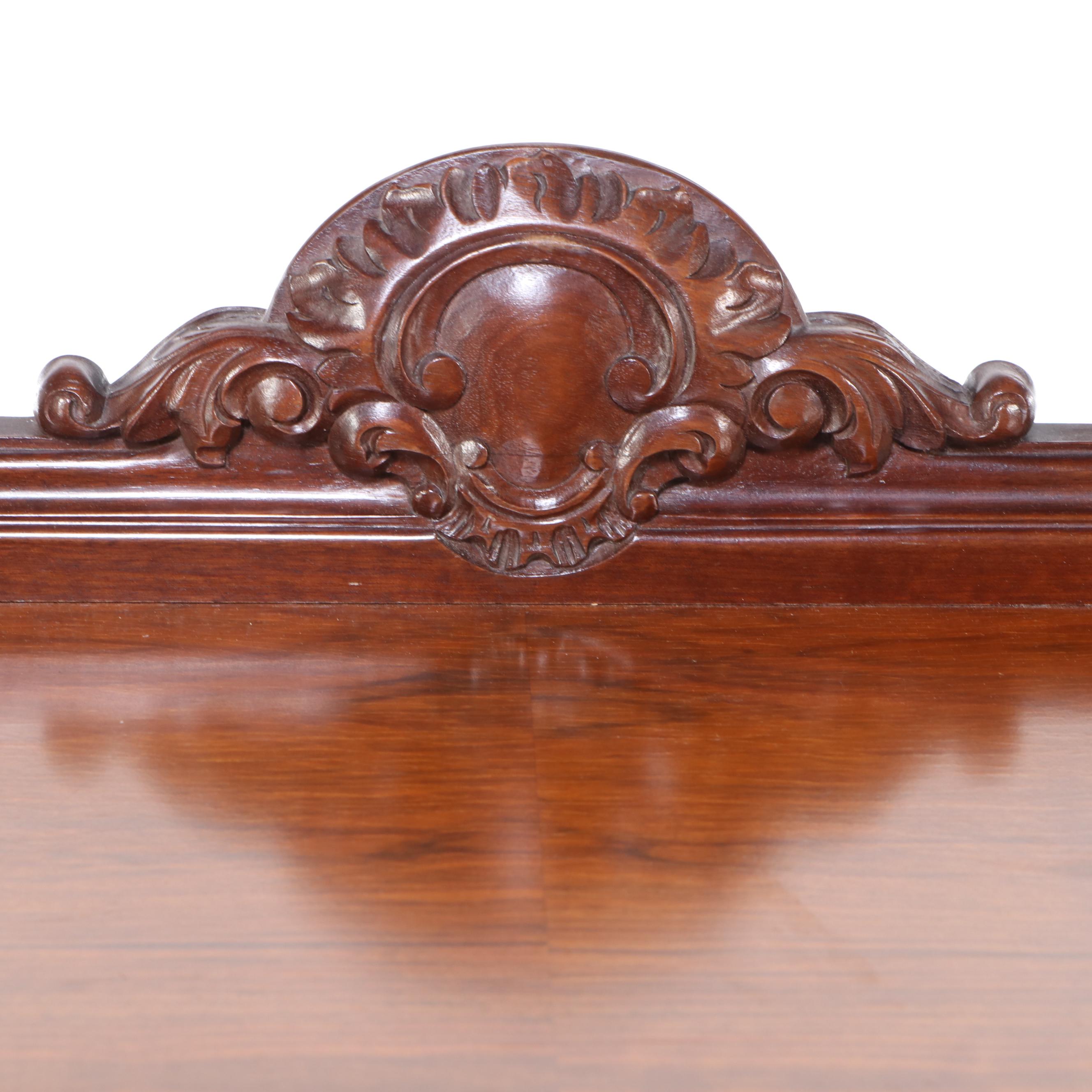 Uyttenhove Belgian Rococo Style Mixed Wood Sideboard, Mid to Late 20th Century