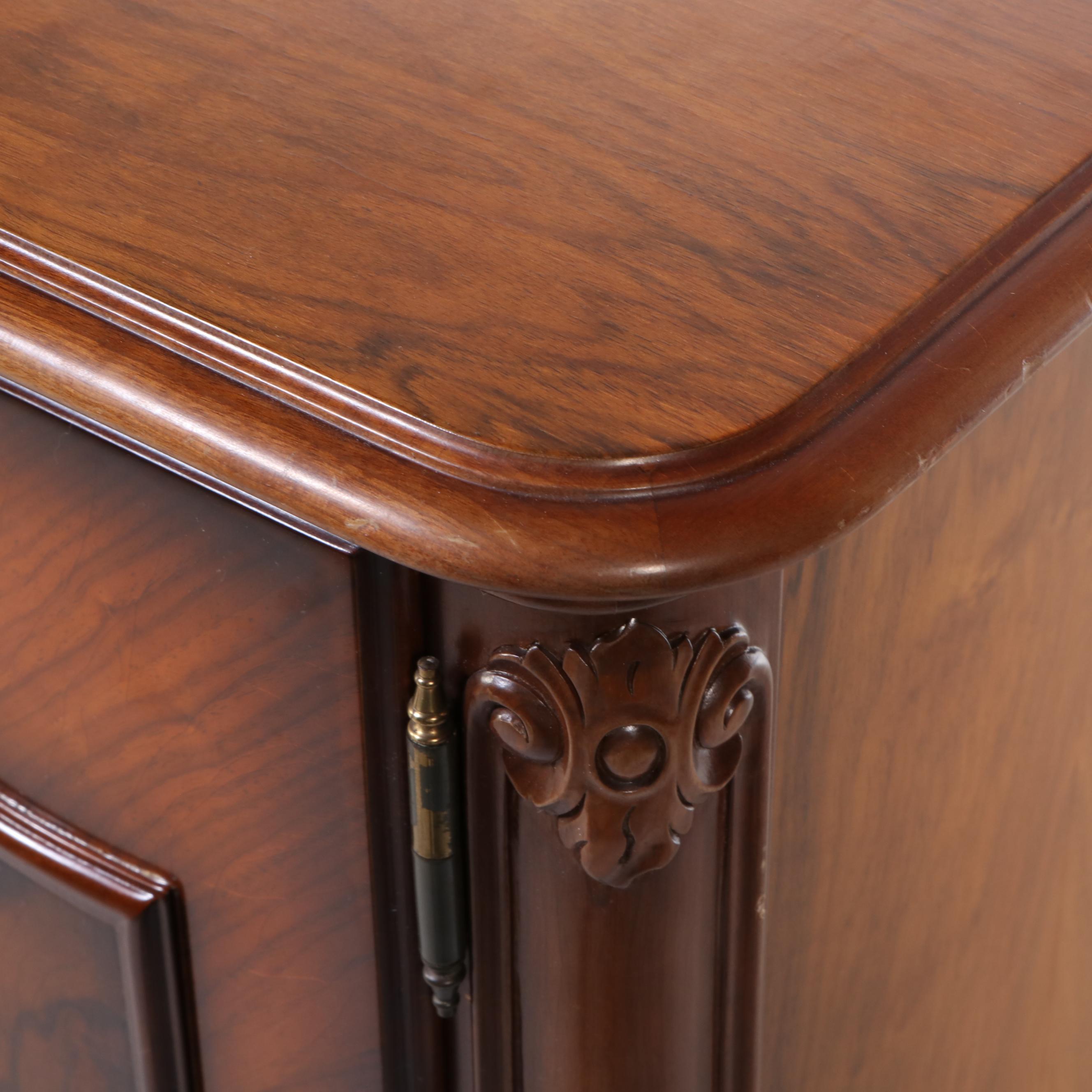 Uyttenhove Belgian Rococo Style Mixed Wood Sideboard, Mid to Late 20th Century