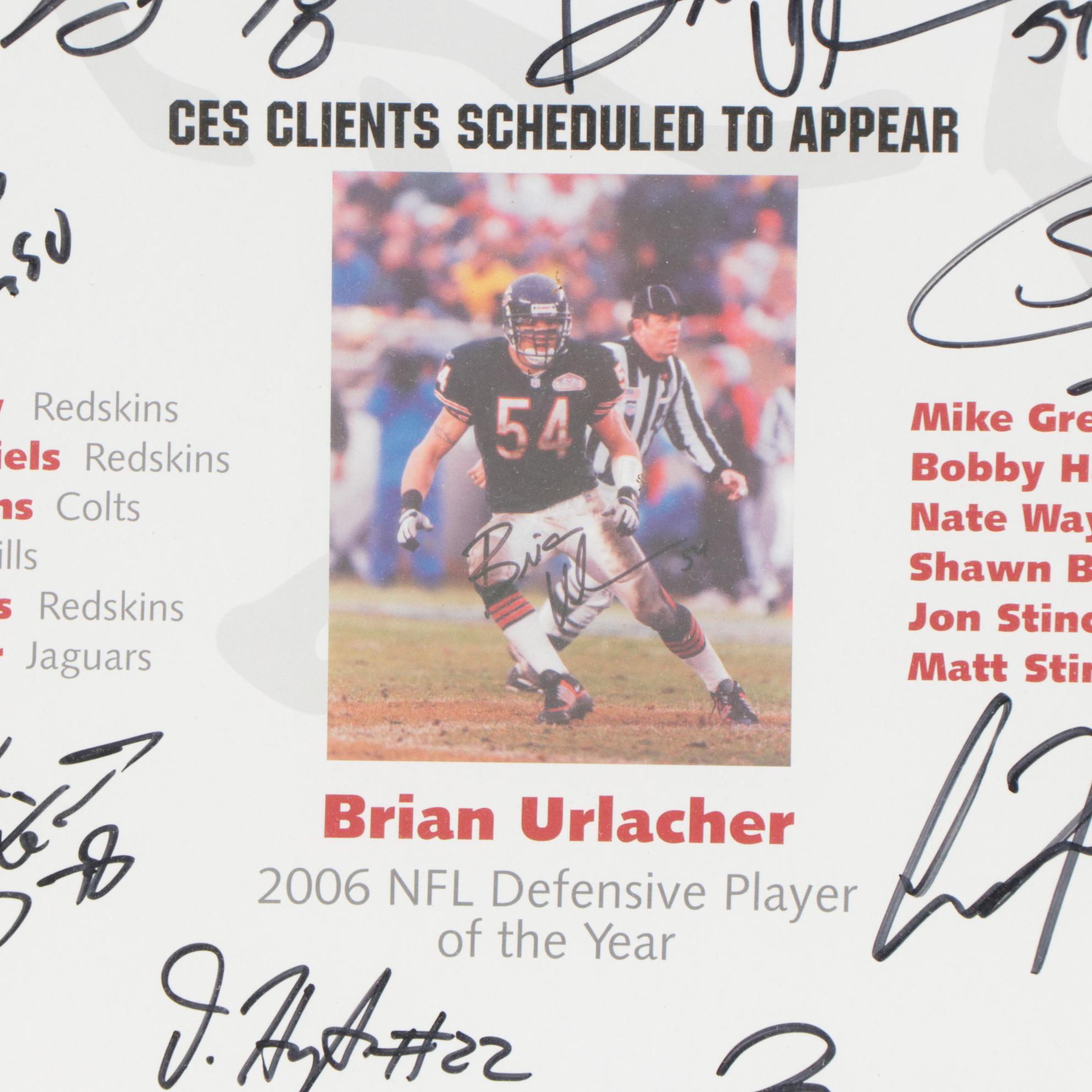 CES "Night of Champions" Poster Signed by Brian Urlacher and More