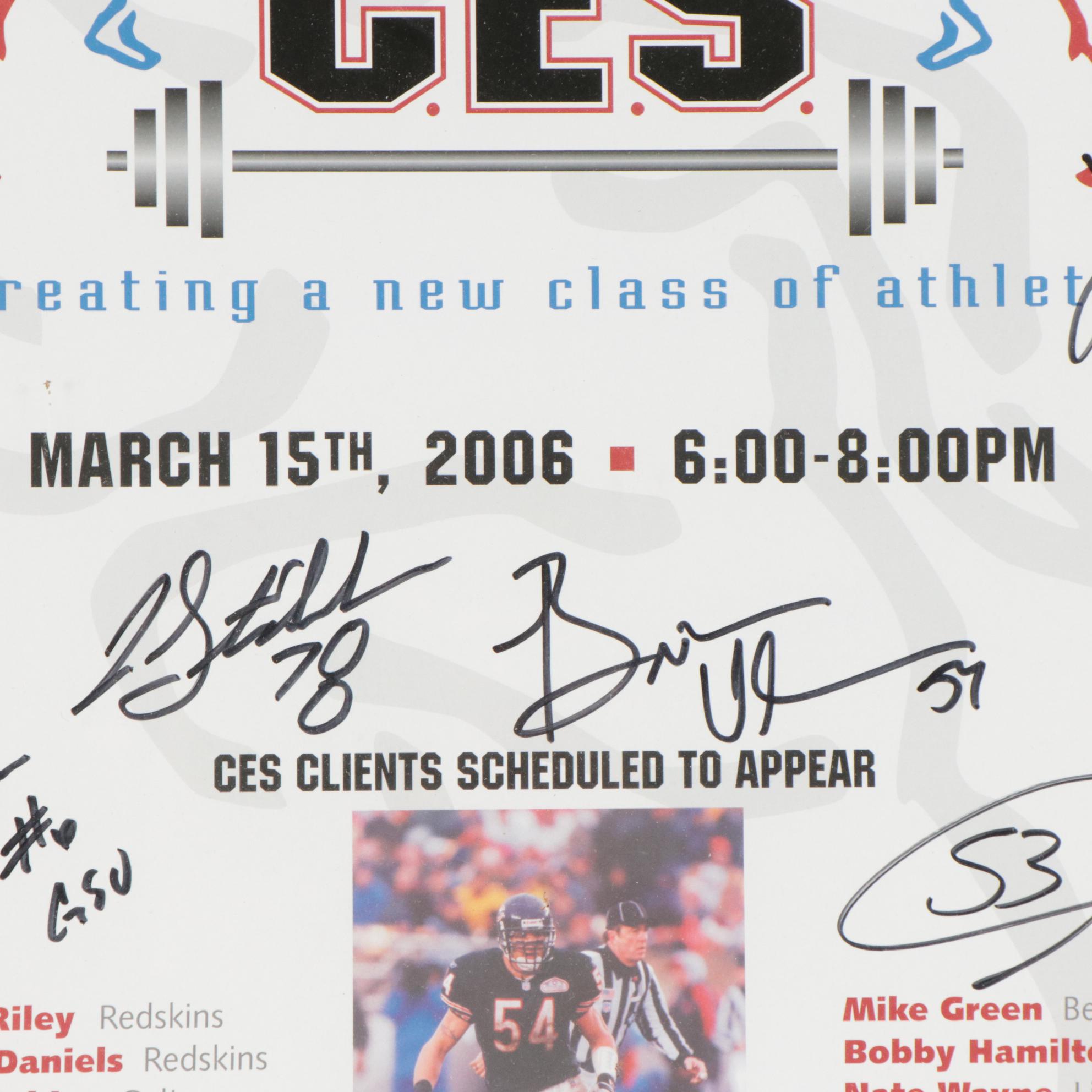 CES "Night of Champions" Poster Signed by Brian Urlacher and More