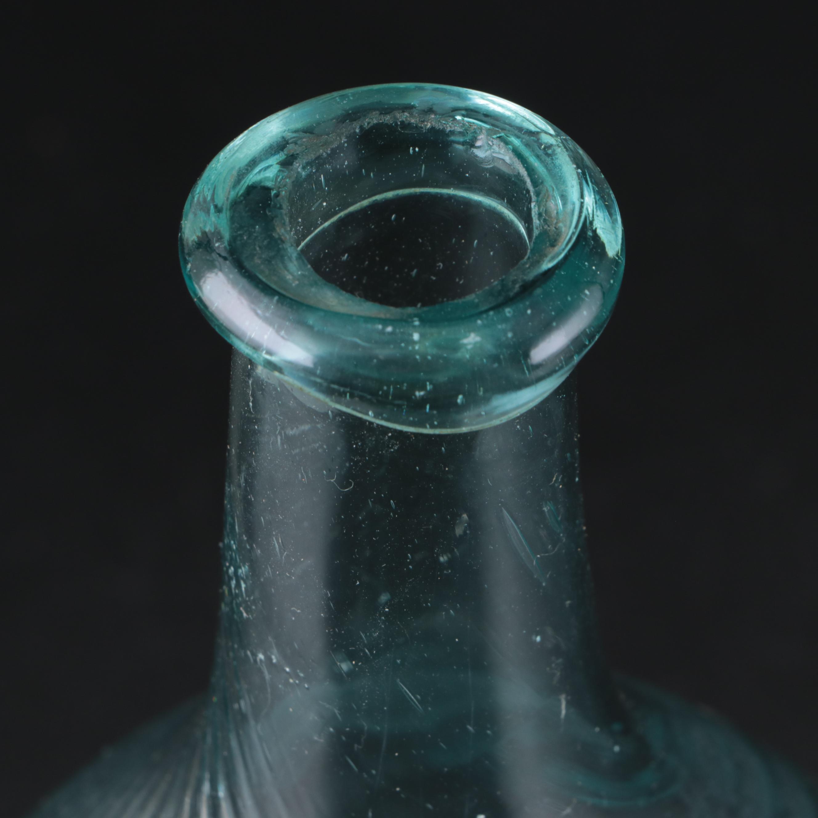 Kentucky Glass Works Co. and Other Blue Glass Bottles, Late 19th/Early 20th C.