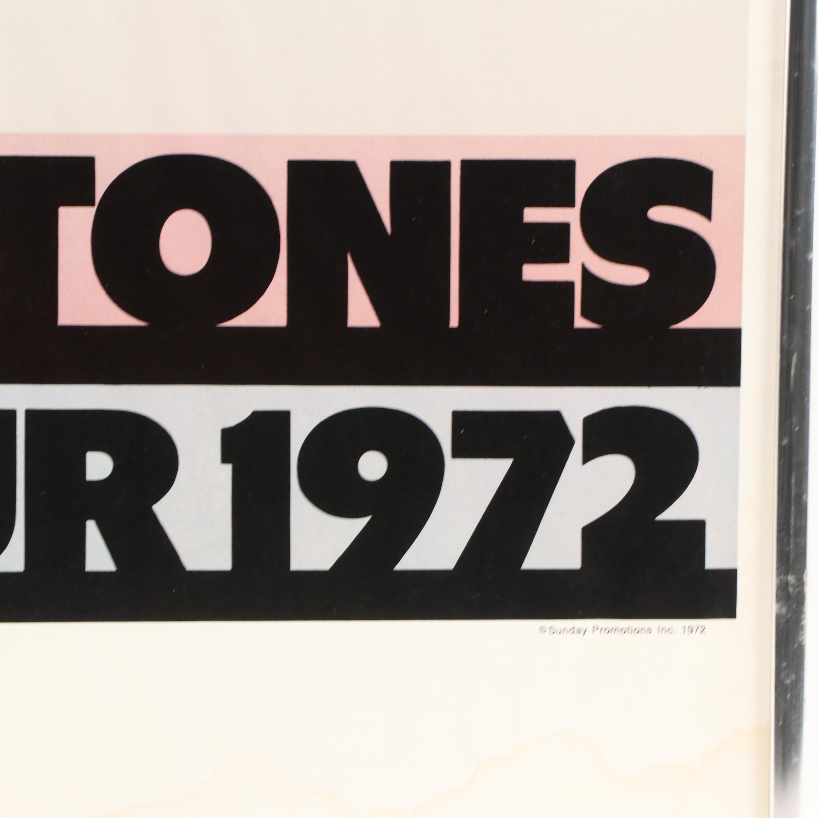 The Rolling Stones Offset Lithograph Poster "American Tour 1972"