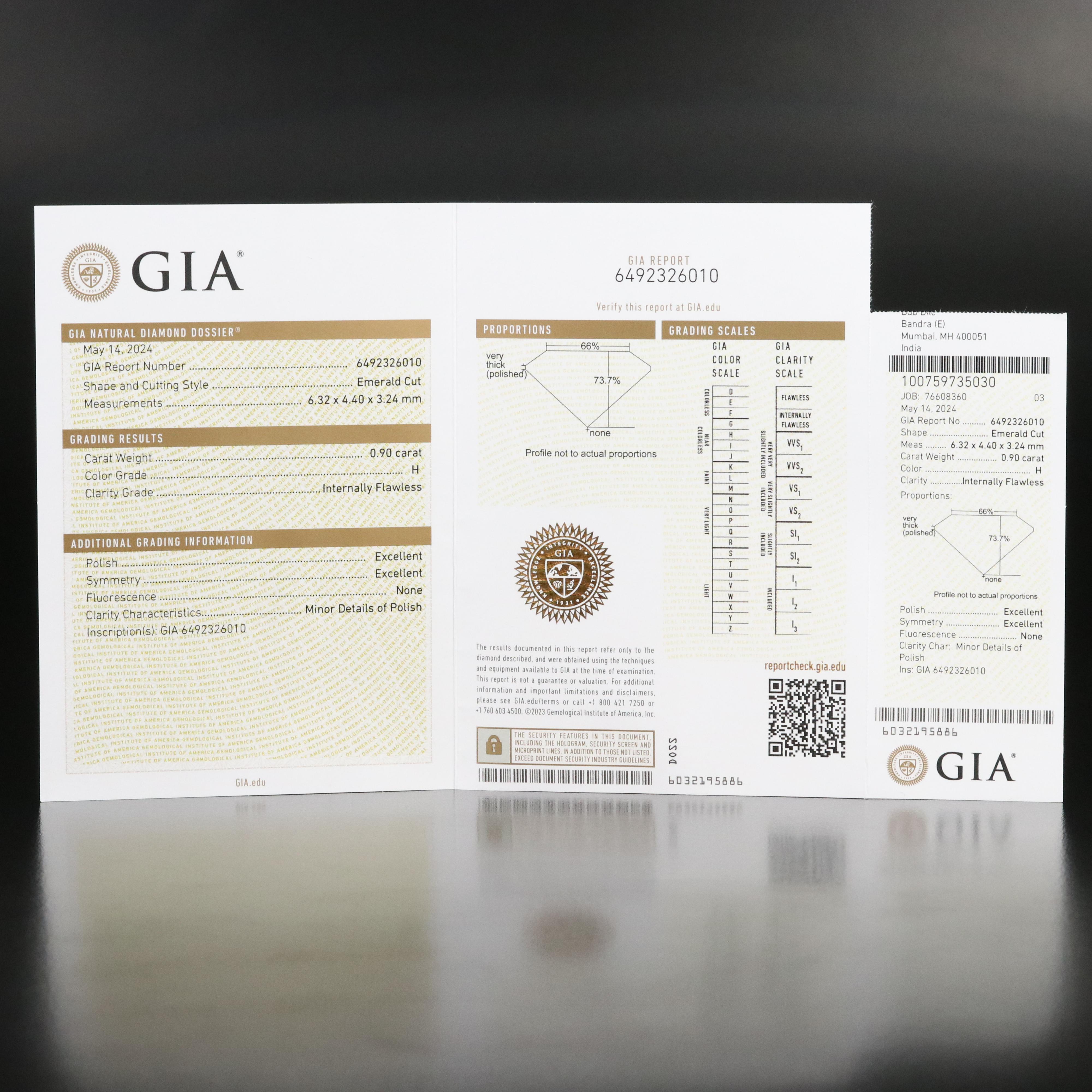 Loose 0.90 CT Internally Flawless Diamond with GIA Report