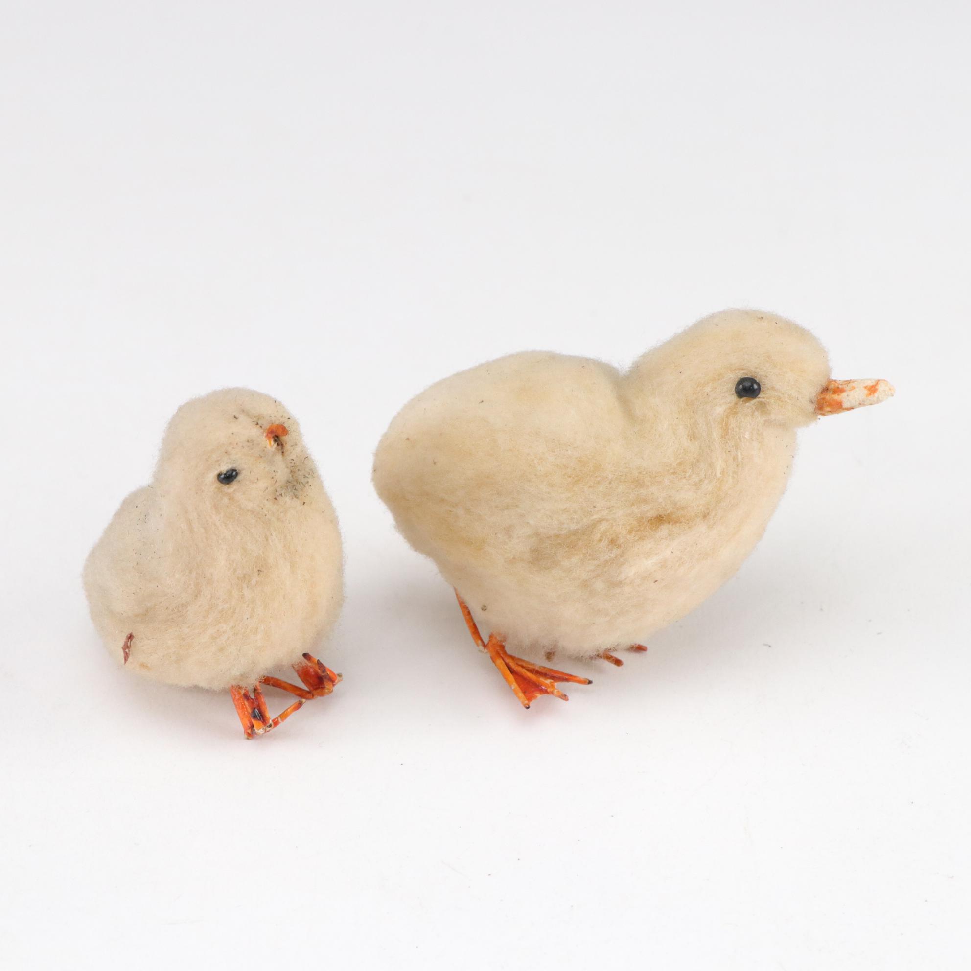 Handmade Felted Wool Easter Mini Chicks and Rabbit Figures