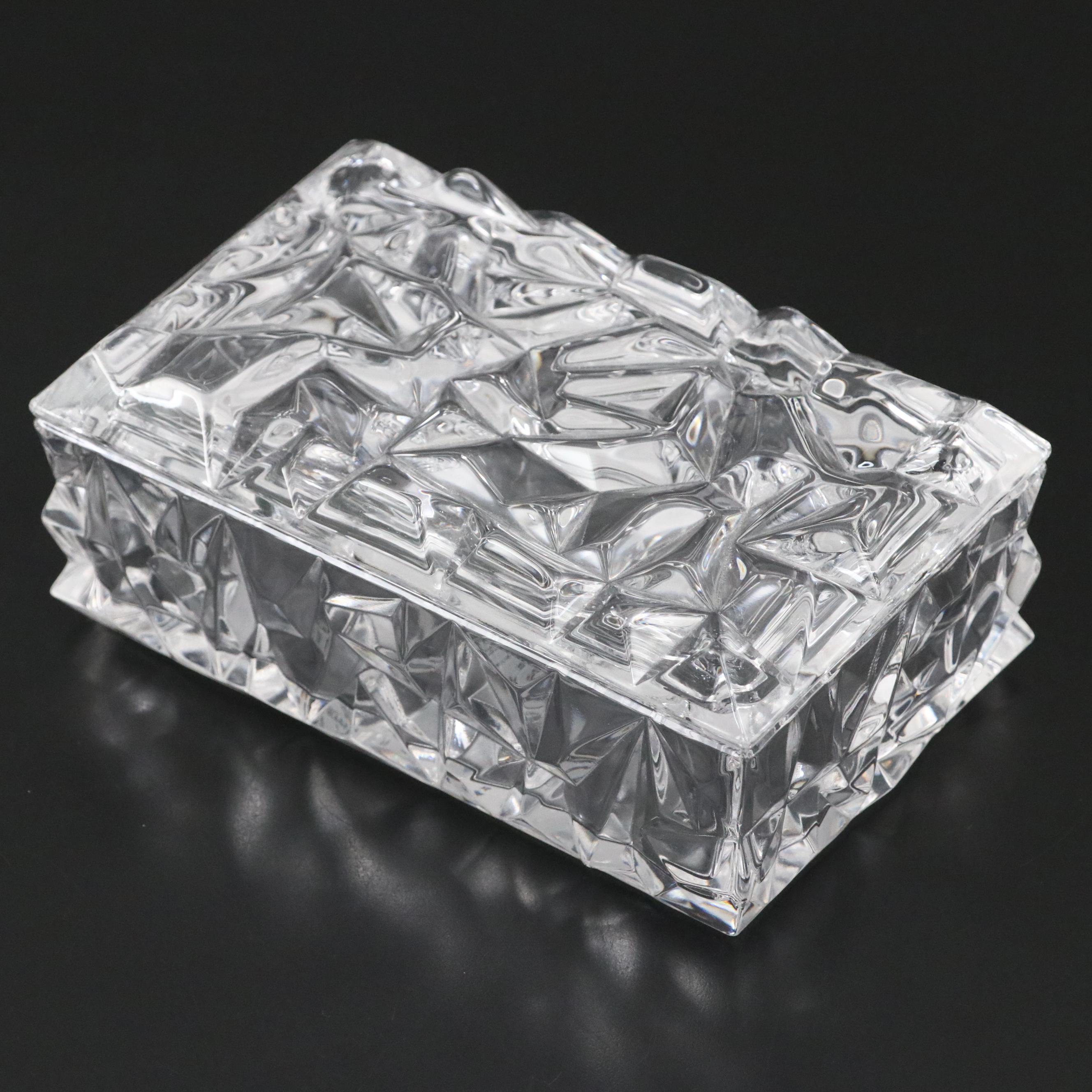 Tiffany & Co. "Rock Cut" Rectangular Crystal Box
