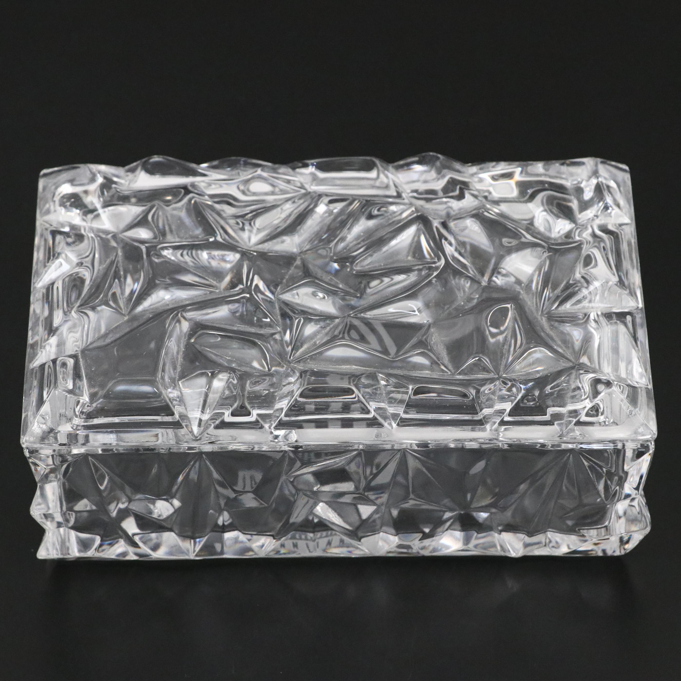 Tiffany & Co. "Rock Cut" Rectangular Crystal Box