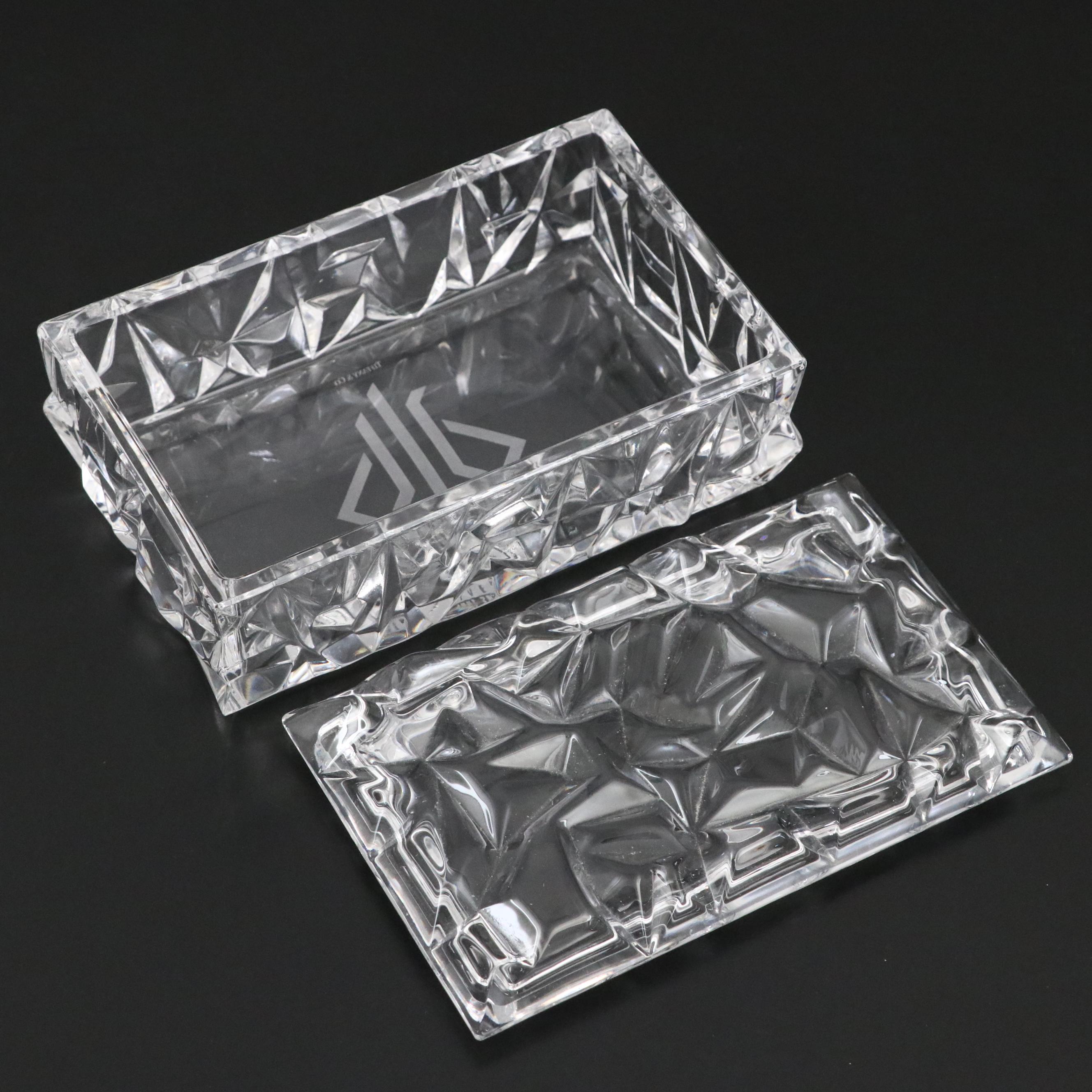 Tiffany & Co. "Rock Cut" Rectangular Crystal Box