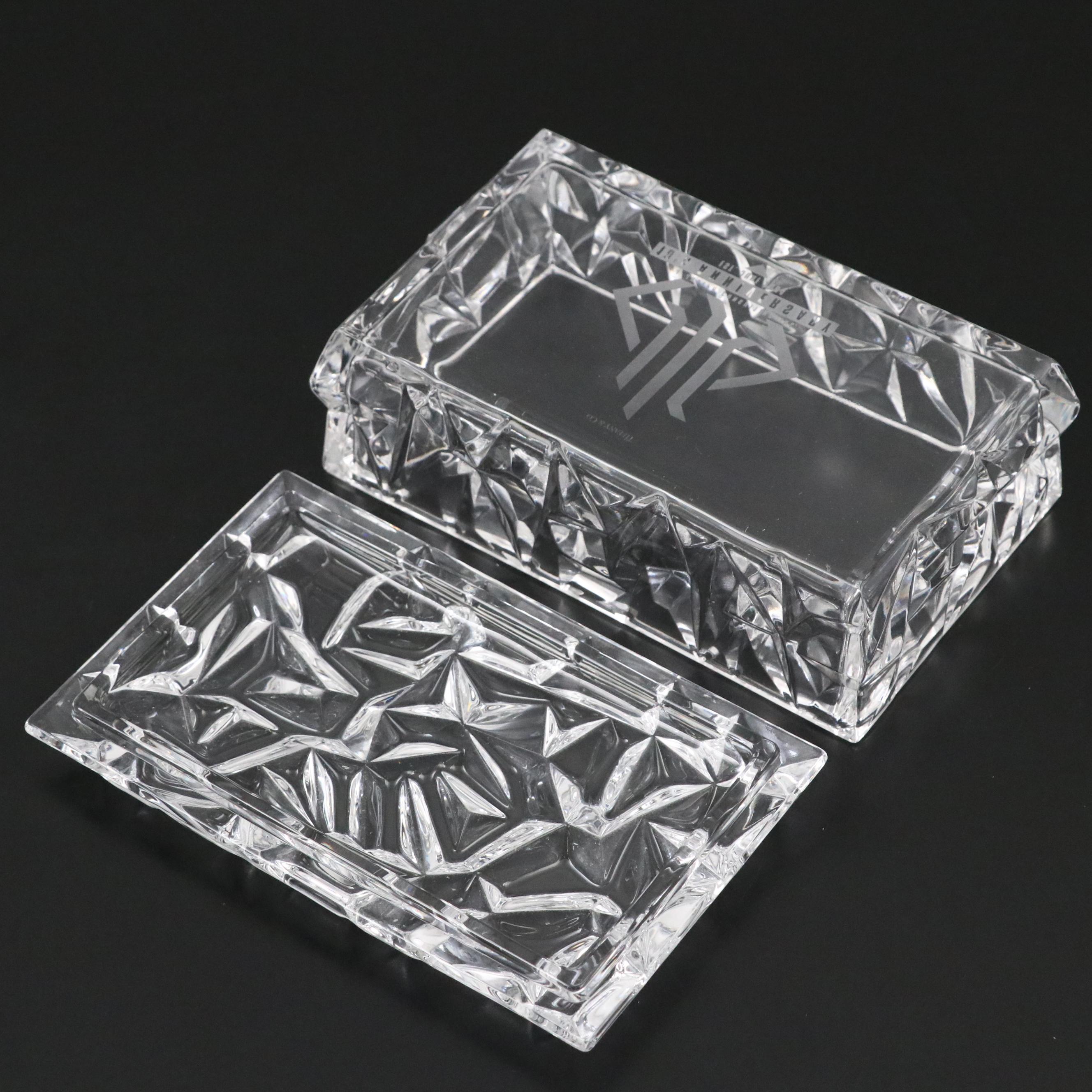 Tiffany & Co. "Rock Cut" Rectangular Crystal Box